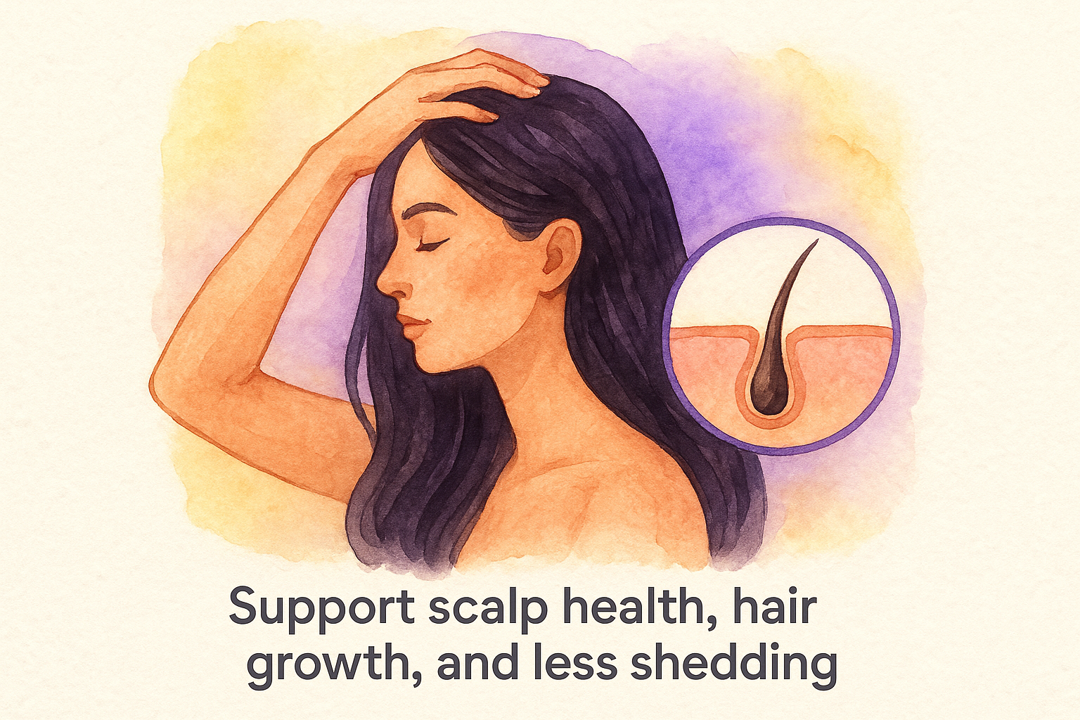 4. Support scalp health, hair growth, and less shedding