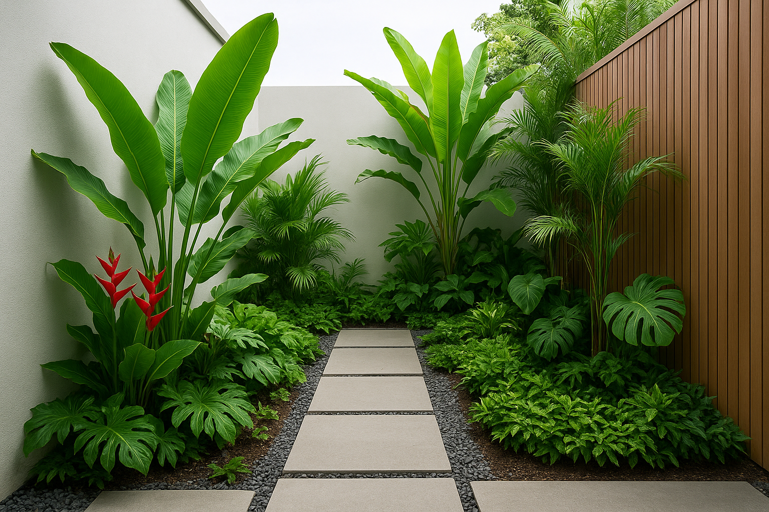 1. Konzept Garden tropical modern layout