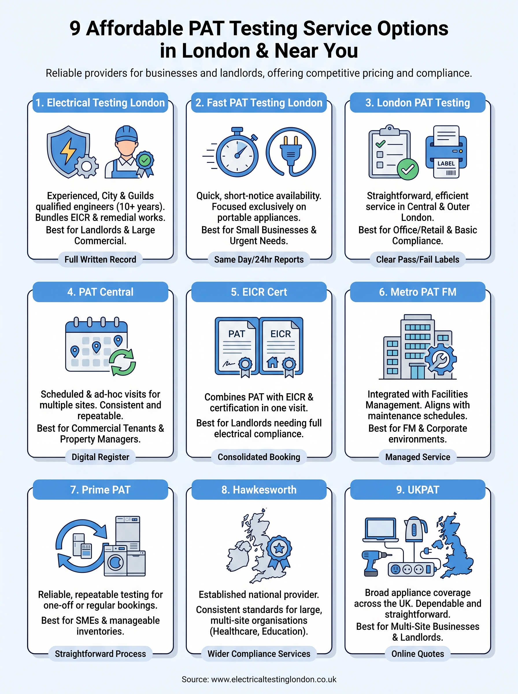 pat testing service london infographic