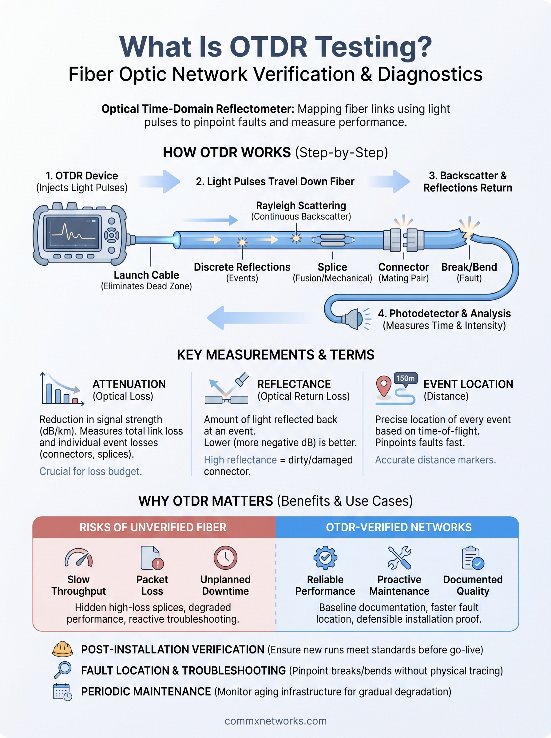 what is otdr testing infographic