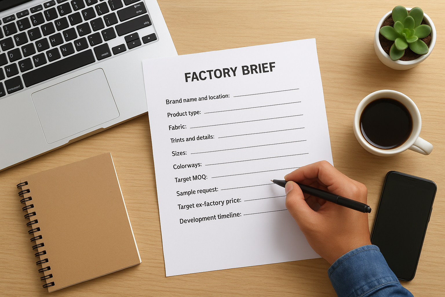 Put together a factory brief