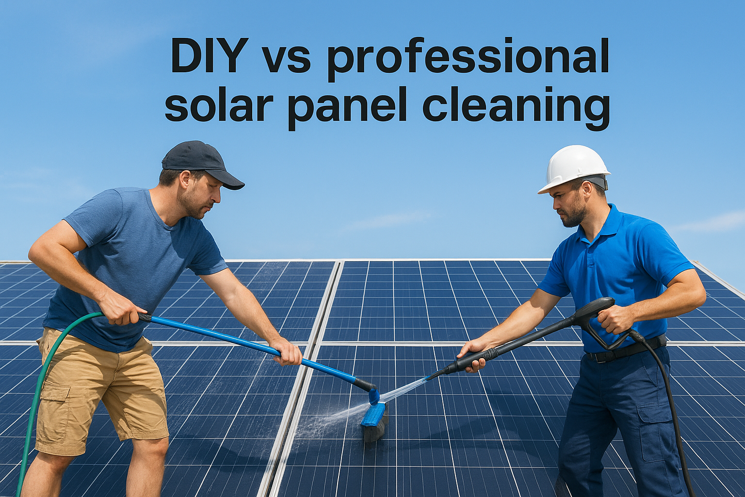 DIY vs professional solar panel cleaning