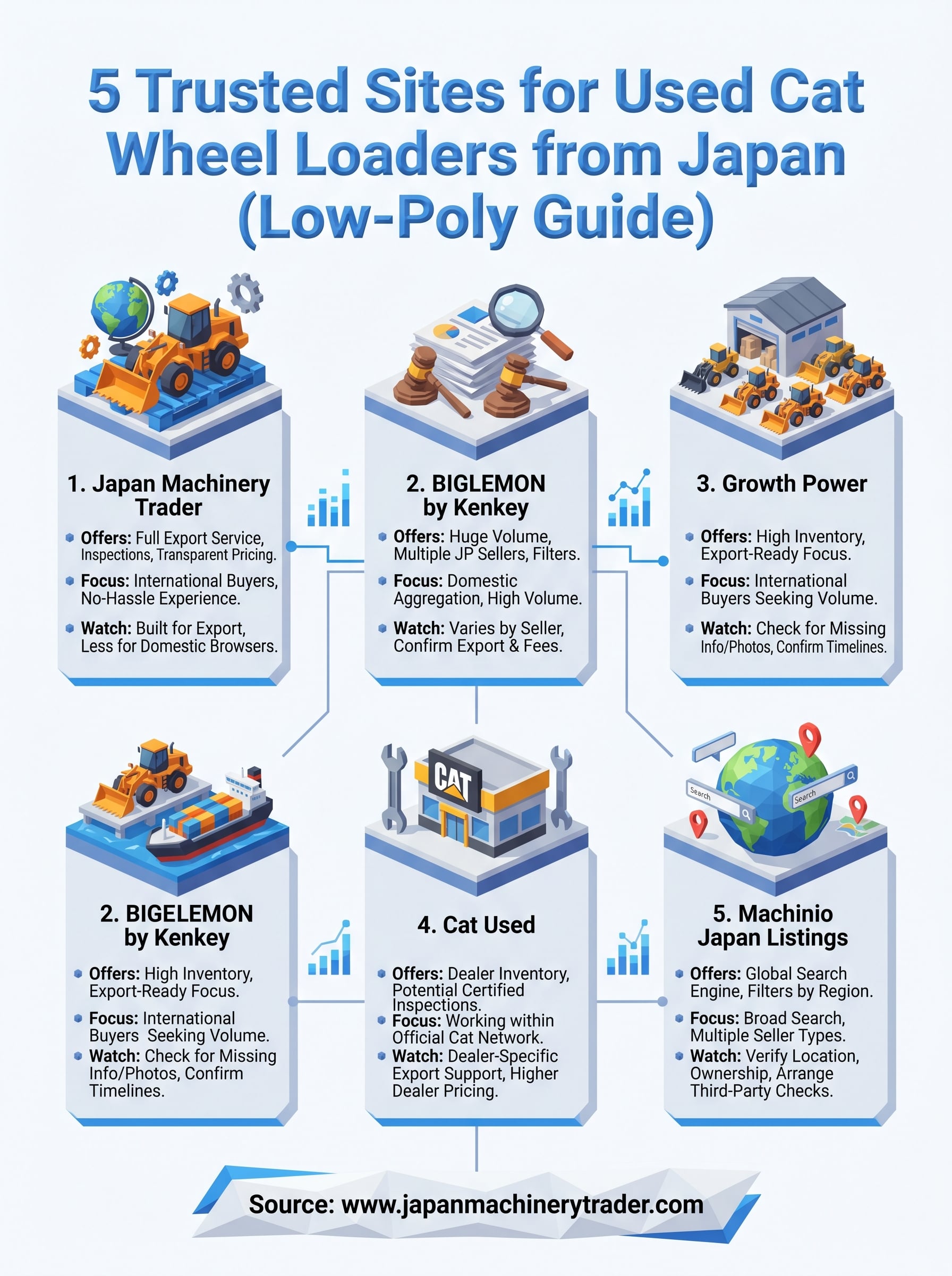used cat wheel loader for sale infographic