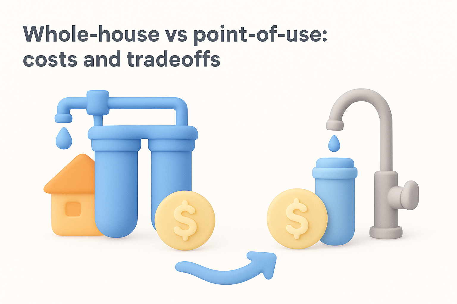 Whole-house vs point-of-use: costs and tradeoffs