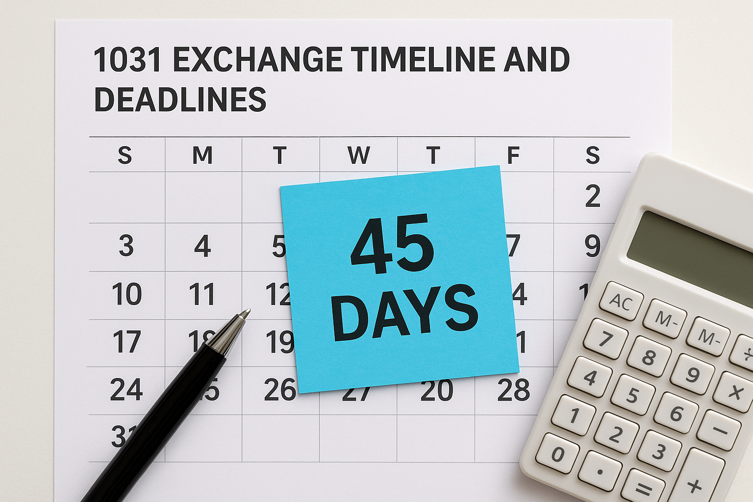 1031 Exchange Timeline and Deadlines