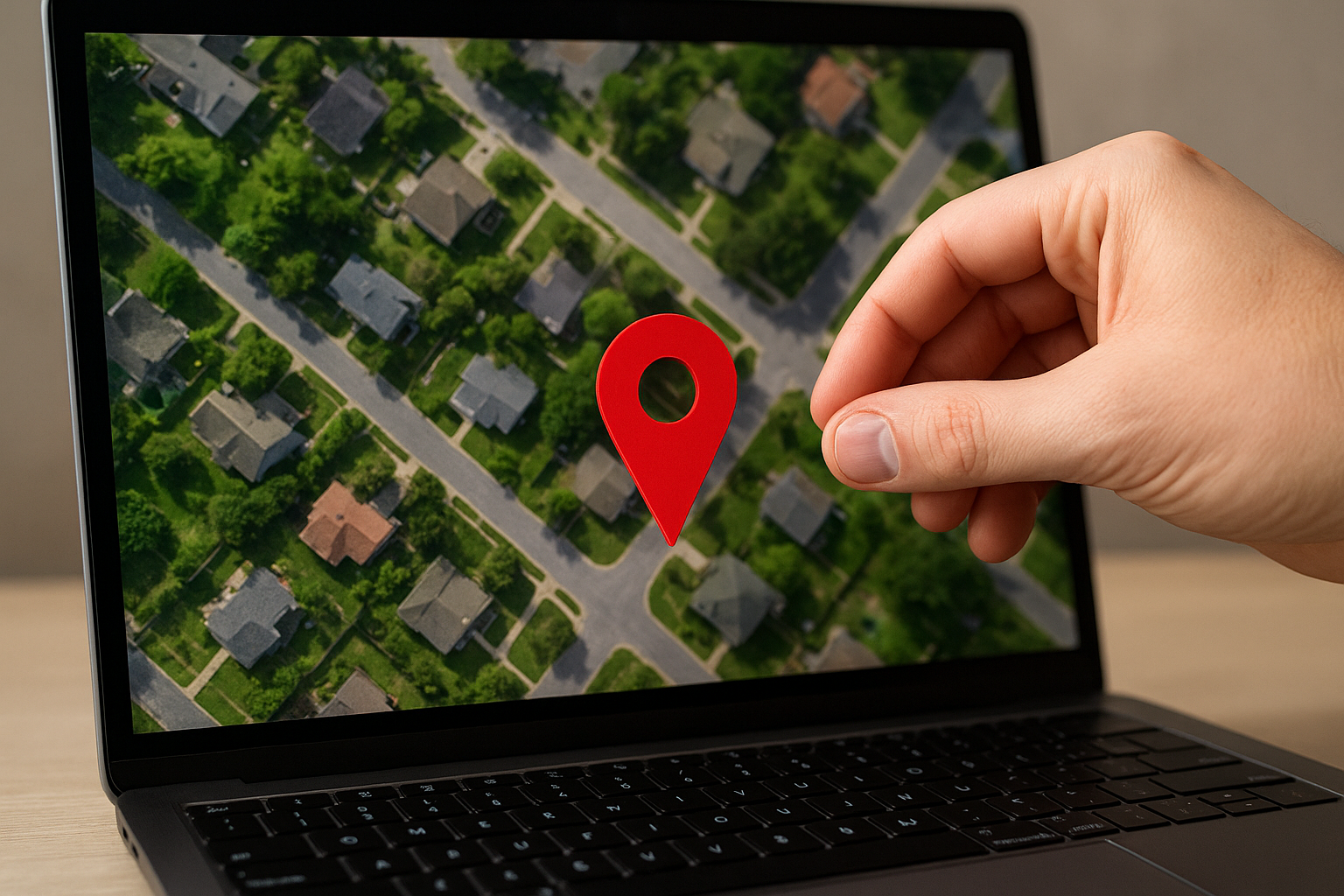 Confirm the map pin placement