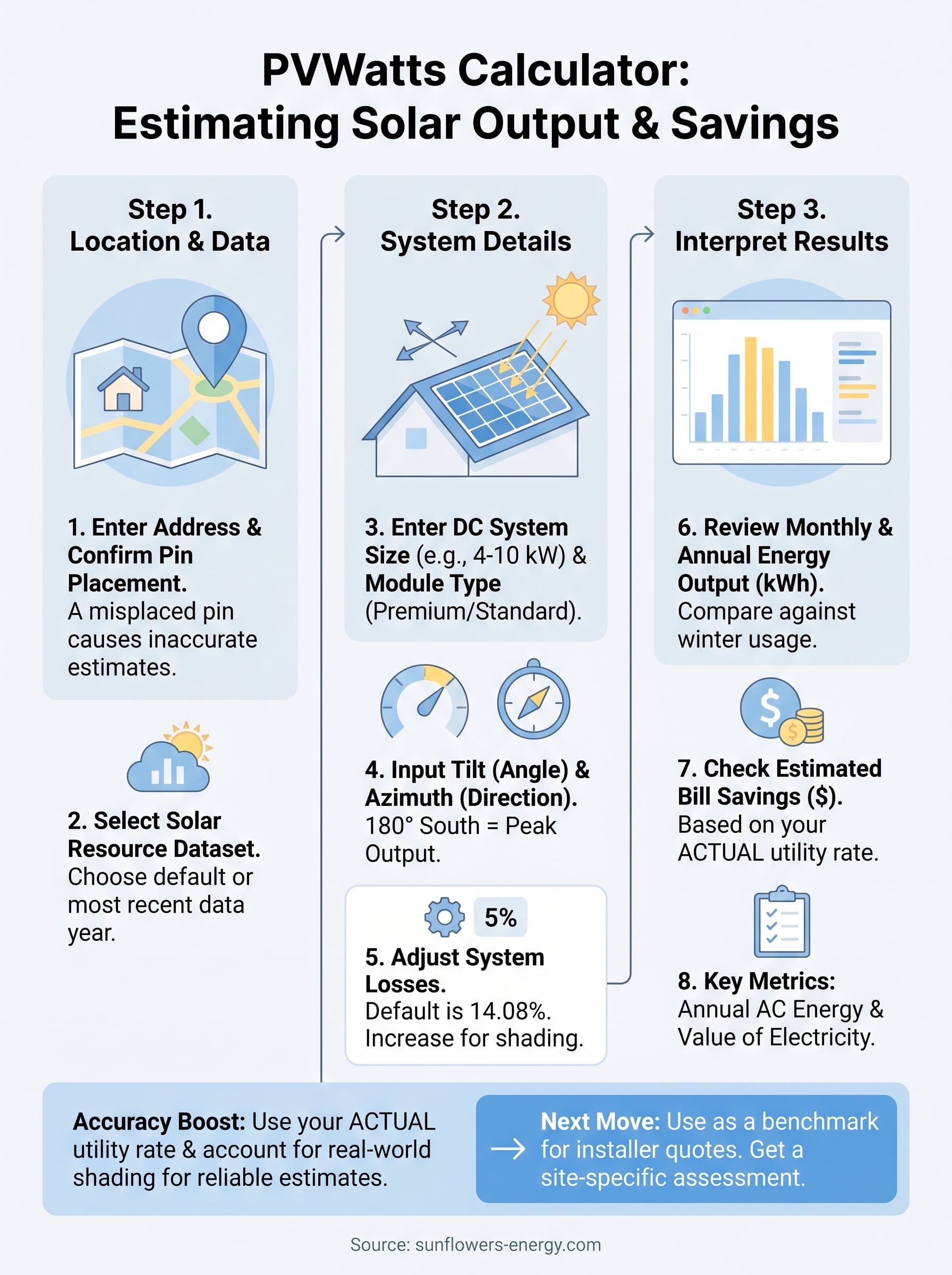 pvwatts calculator infographic