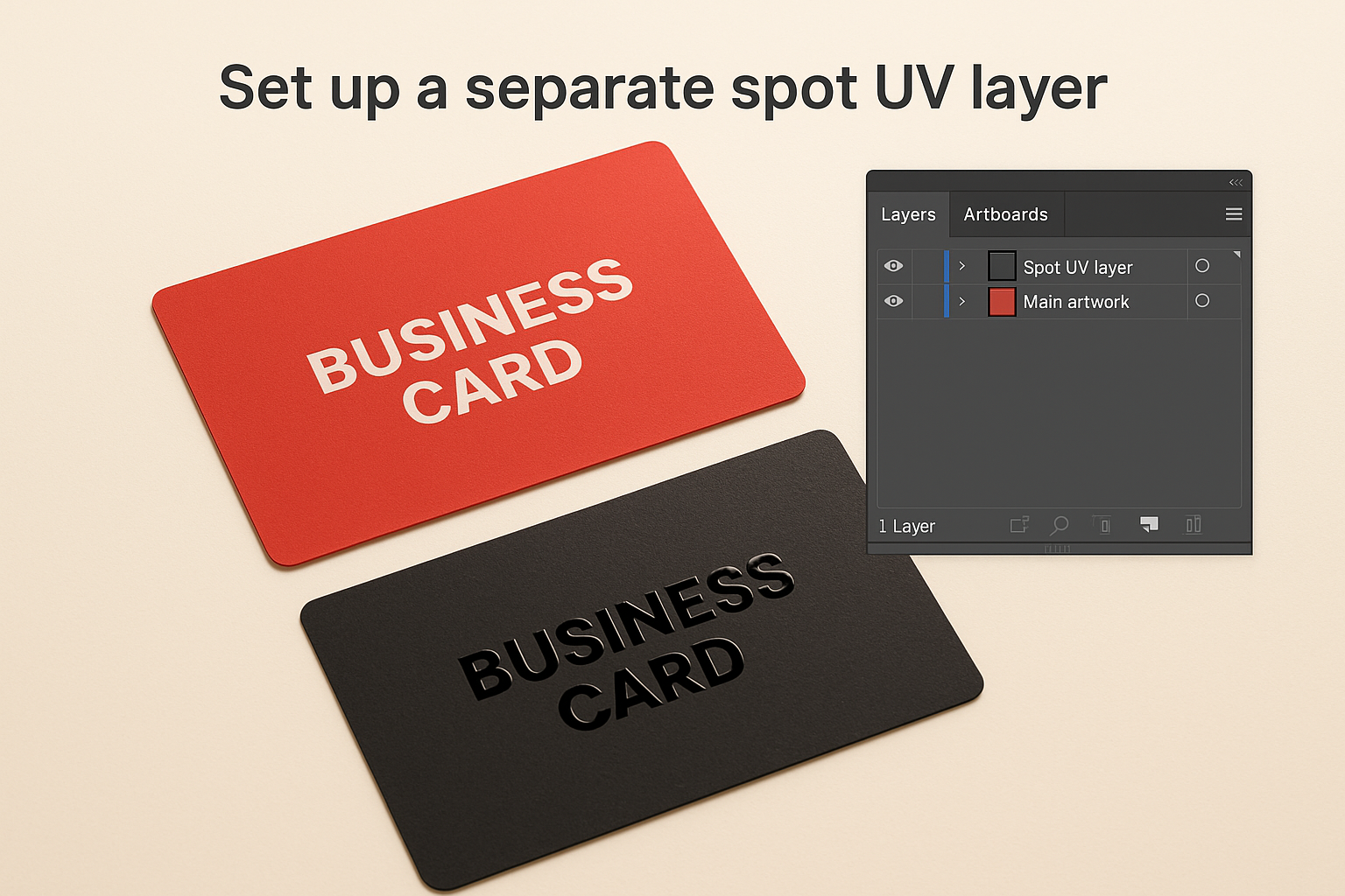 Set up a separate spot UV layer