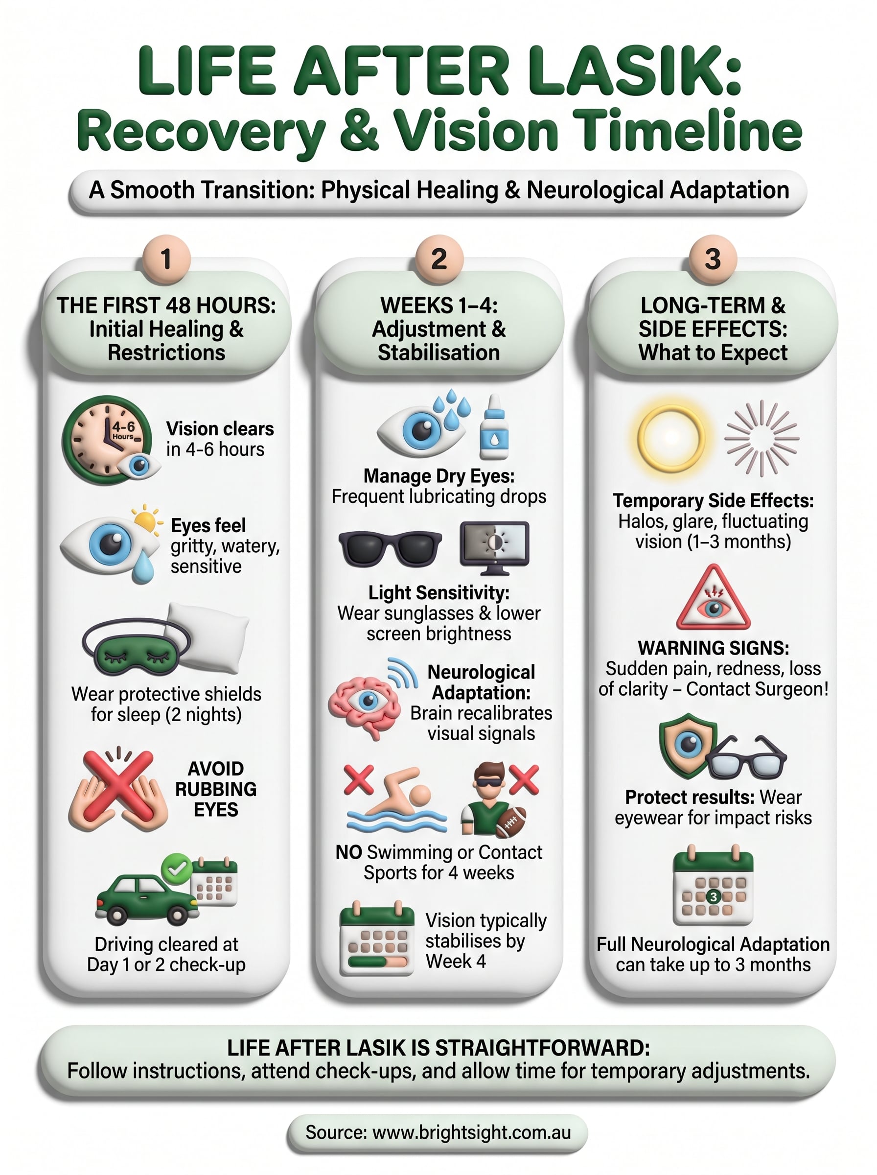 life after lasik eye surgery infographic