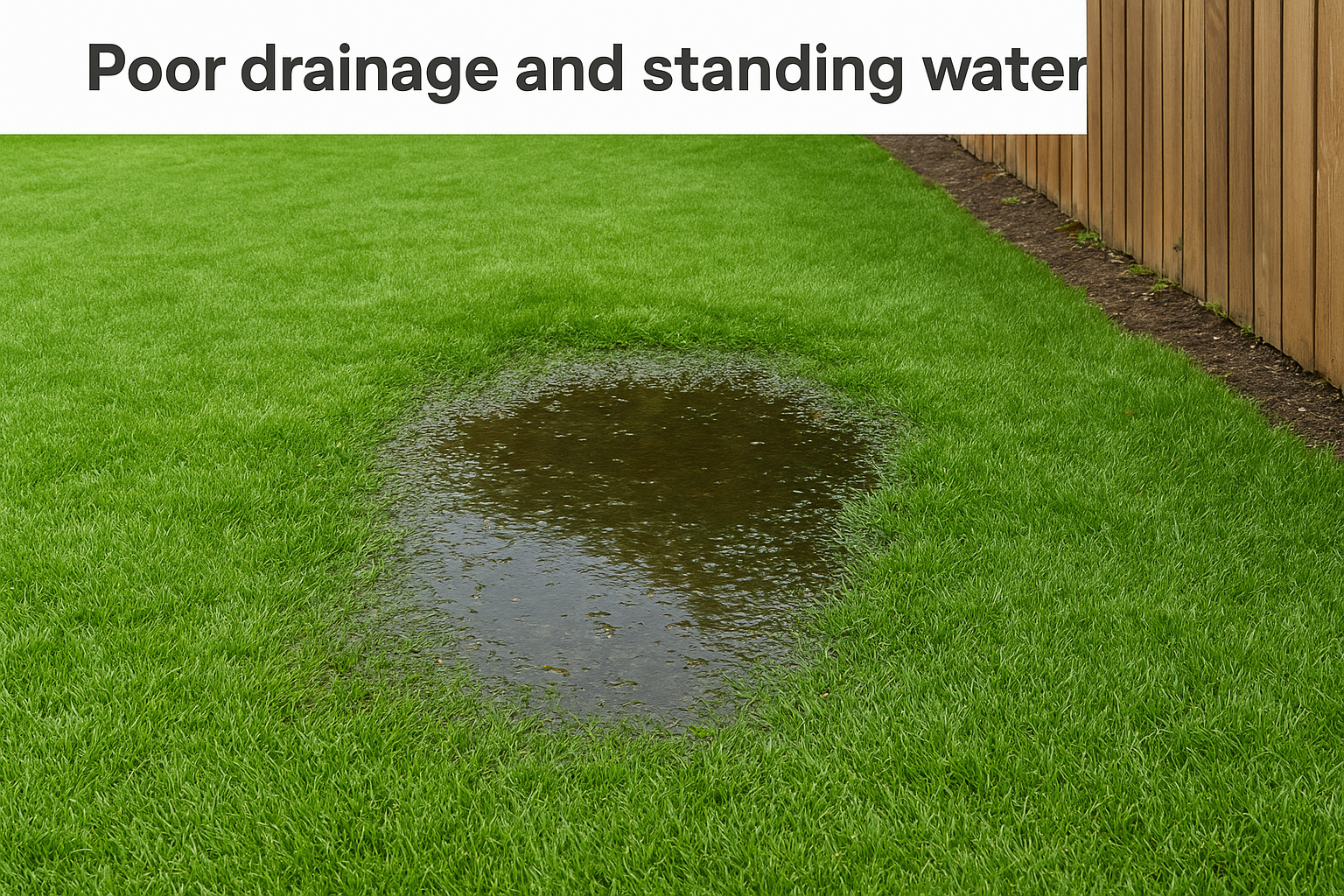 Poor drainage and standing water