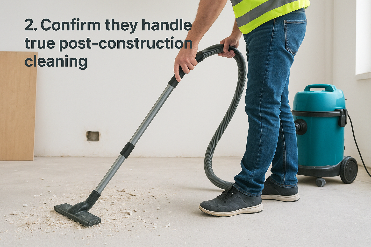 2. Confirm they handle true post-construction cleaning