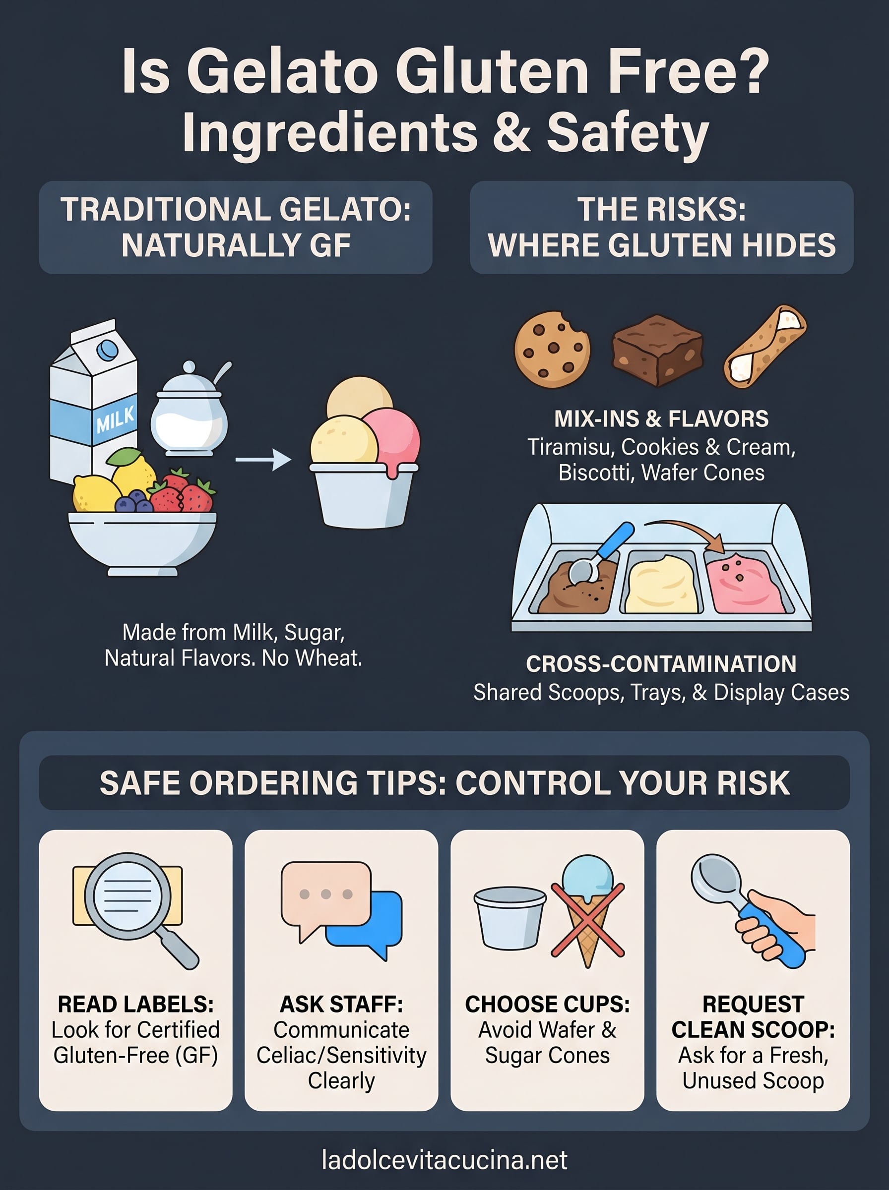 is gelato gluten free infographic