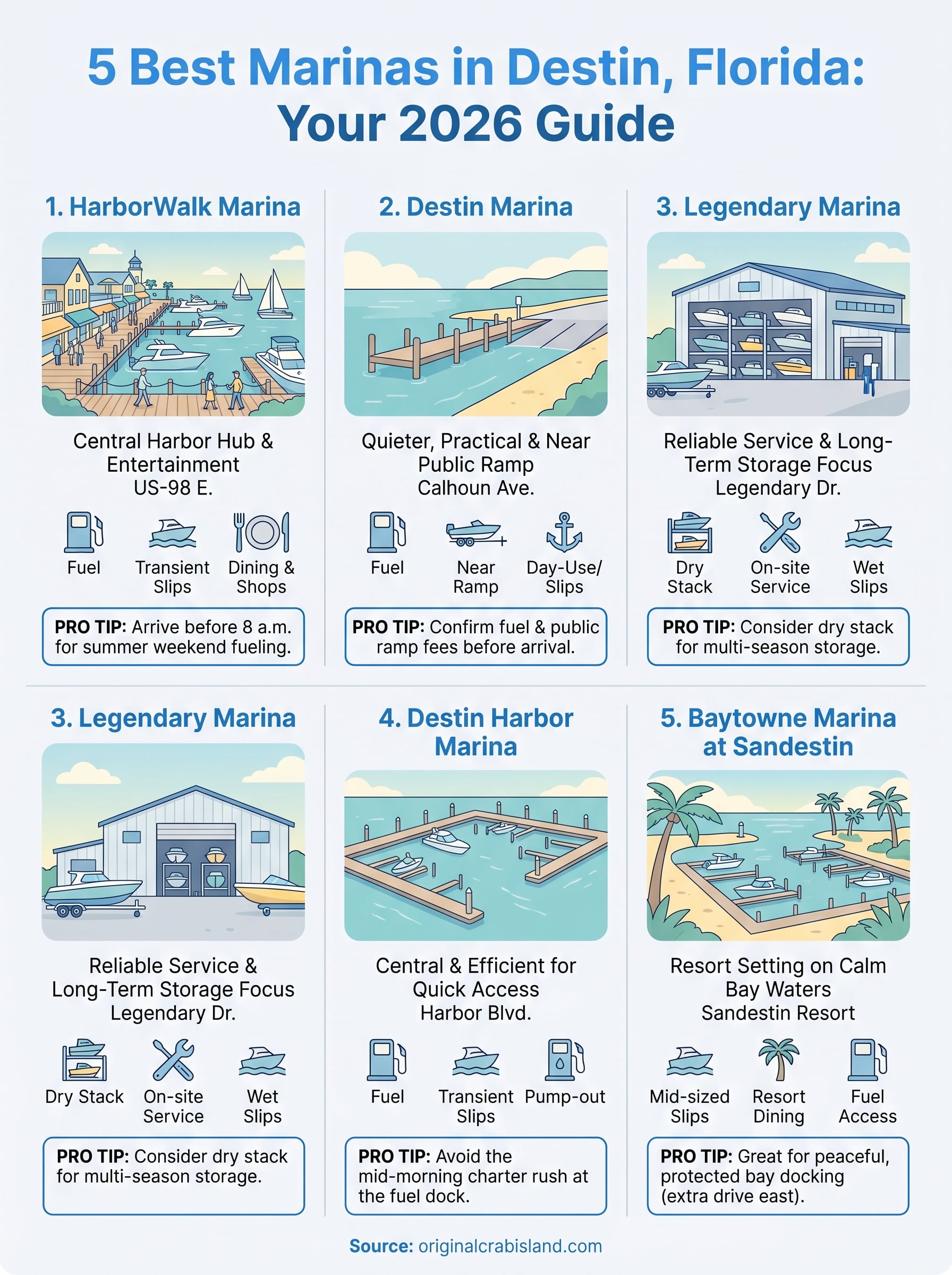 marinas in destin florida infographic