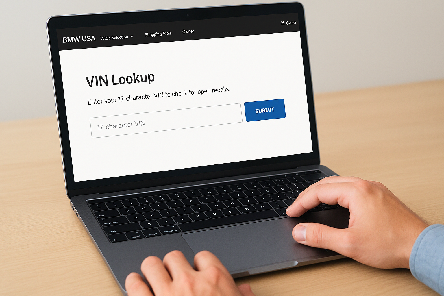 Use BMW USA's VIN lookup tool