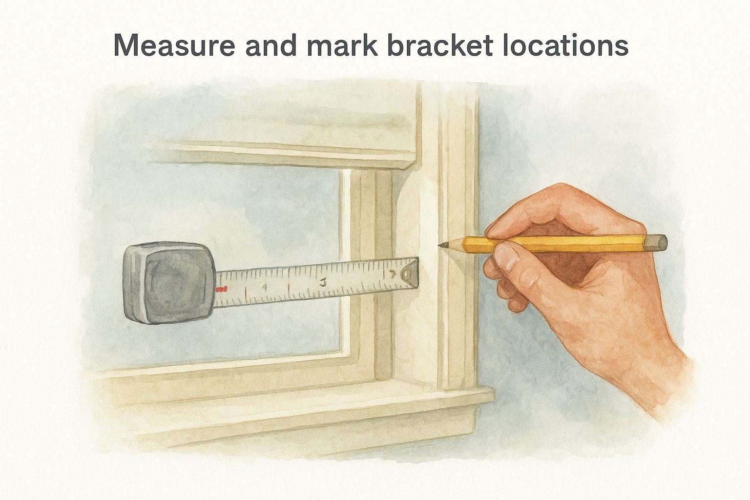 Measure and mark bracket locations