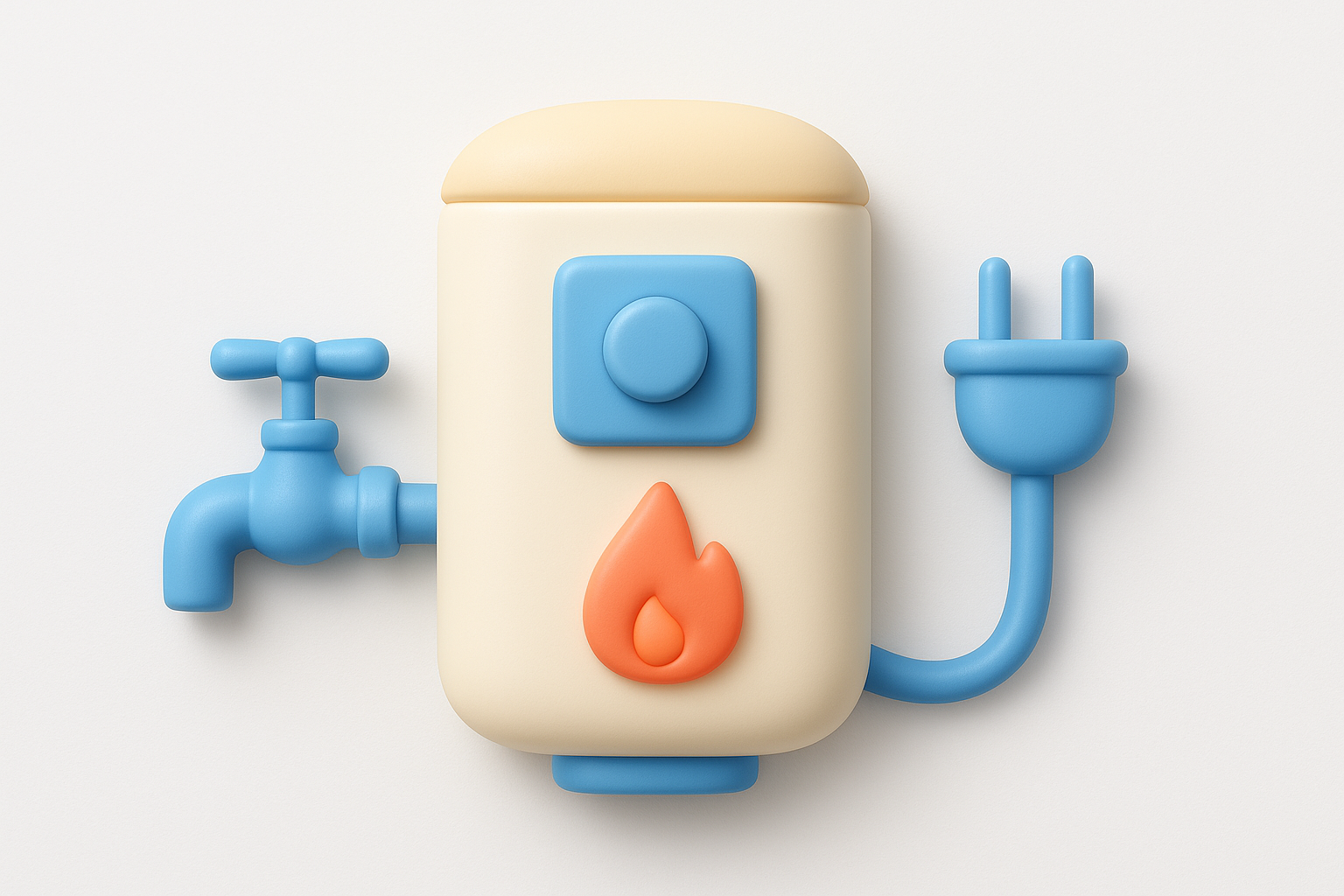 Handle the gas or electrical connection