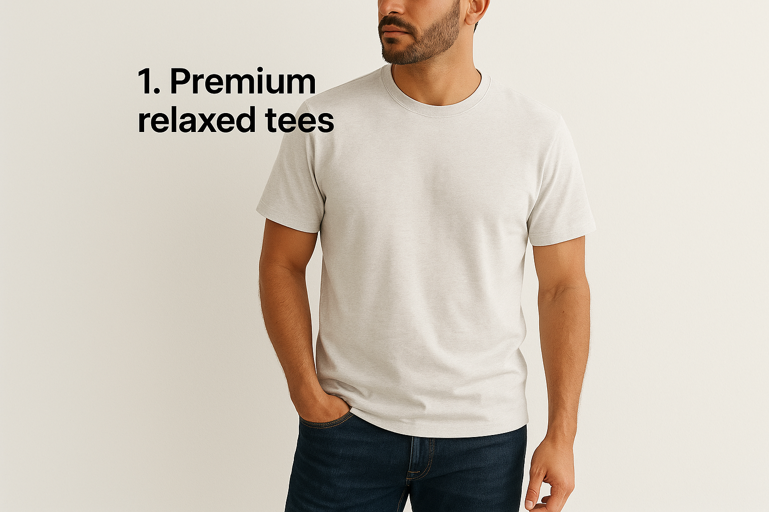 1. Premium relaxed tees