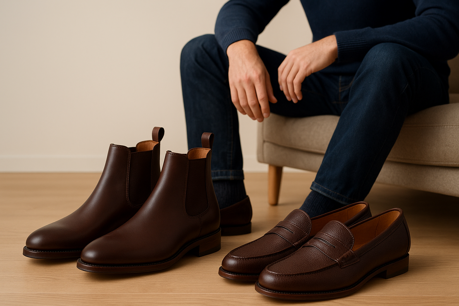 11. Leather boots or loafers