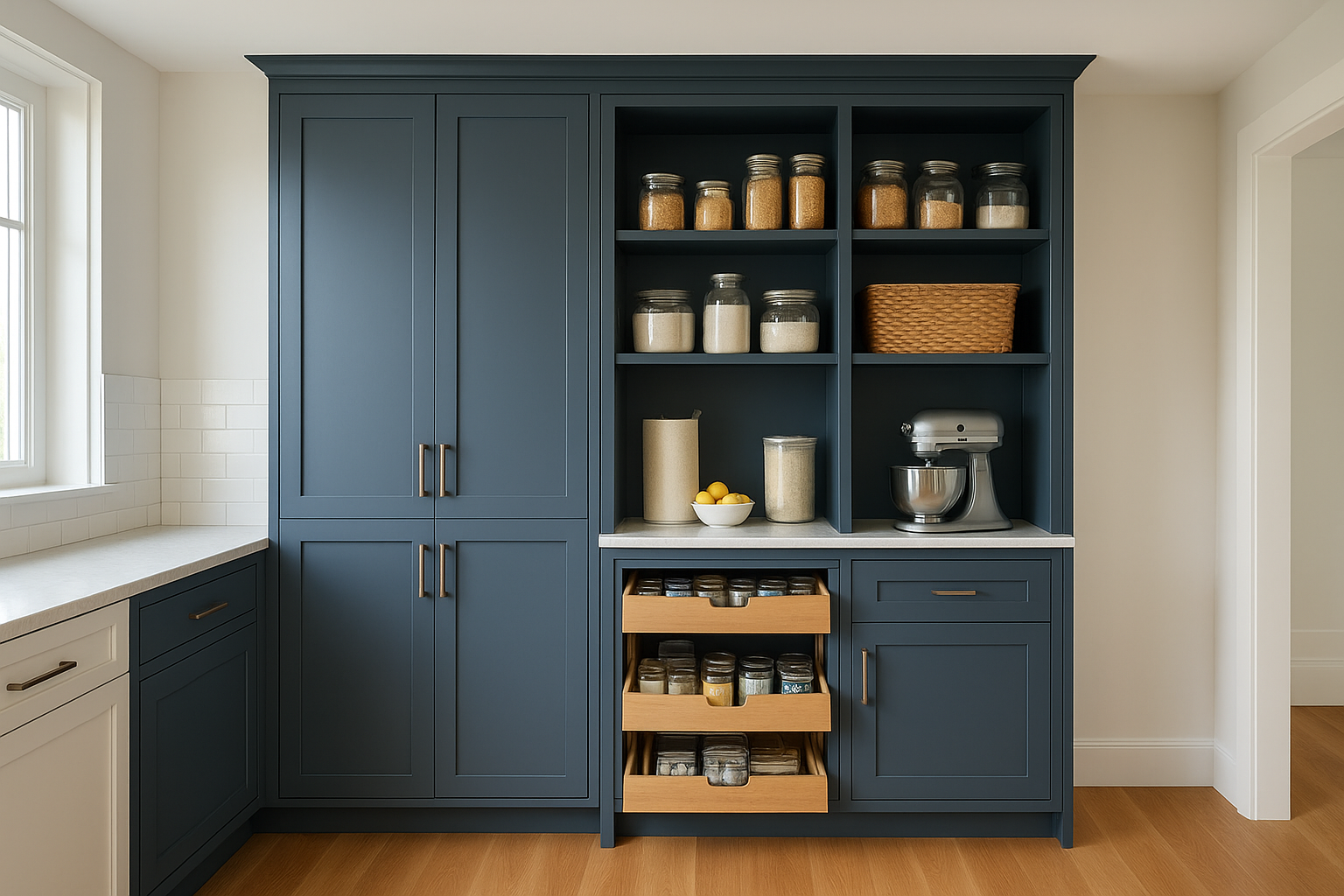 1. Custom built-in pantry wall