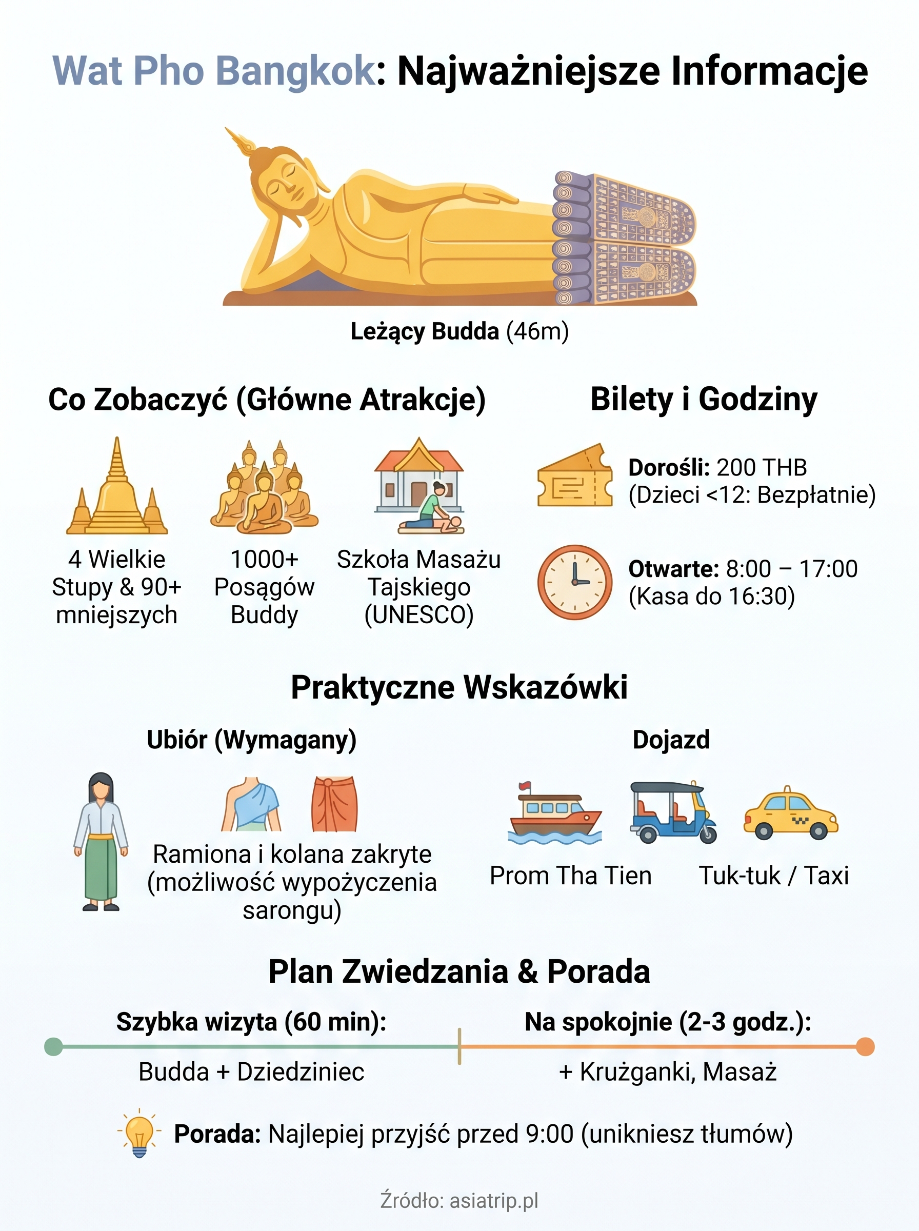 wat pho bangkok infographic