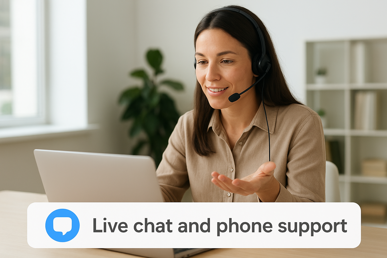 Live chat and phone support
