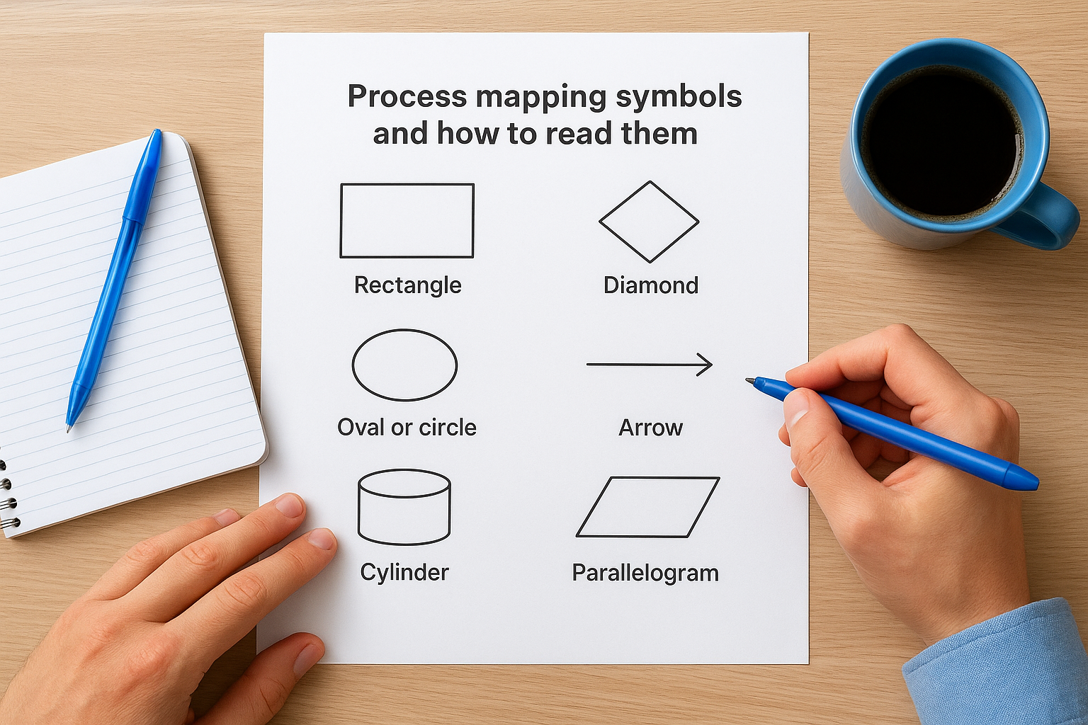 Process mapping symbols and how to read them
