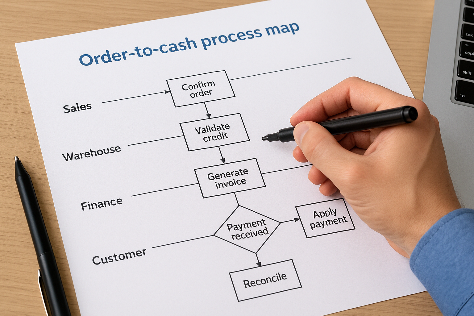 Order-to-cash process map