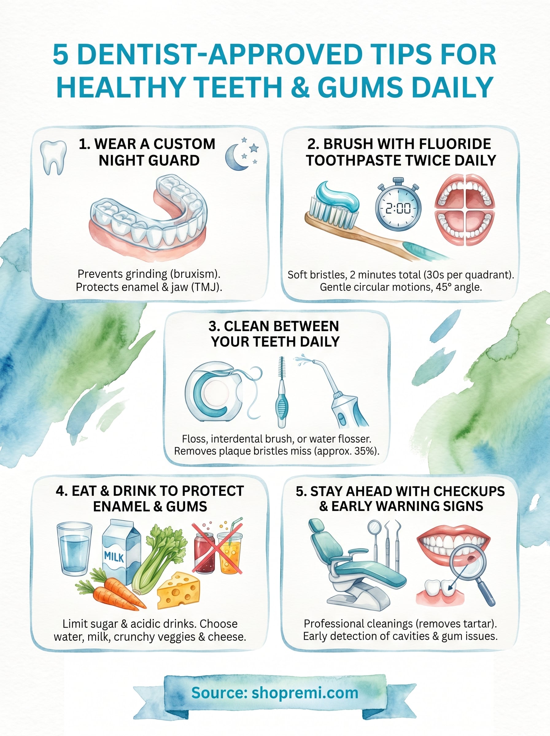 tips for healthy teeth infographic