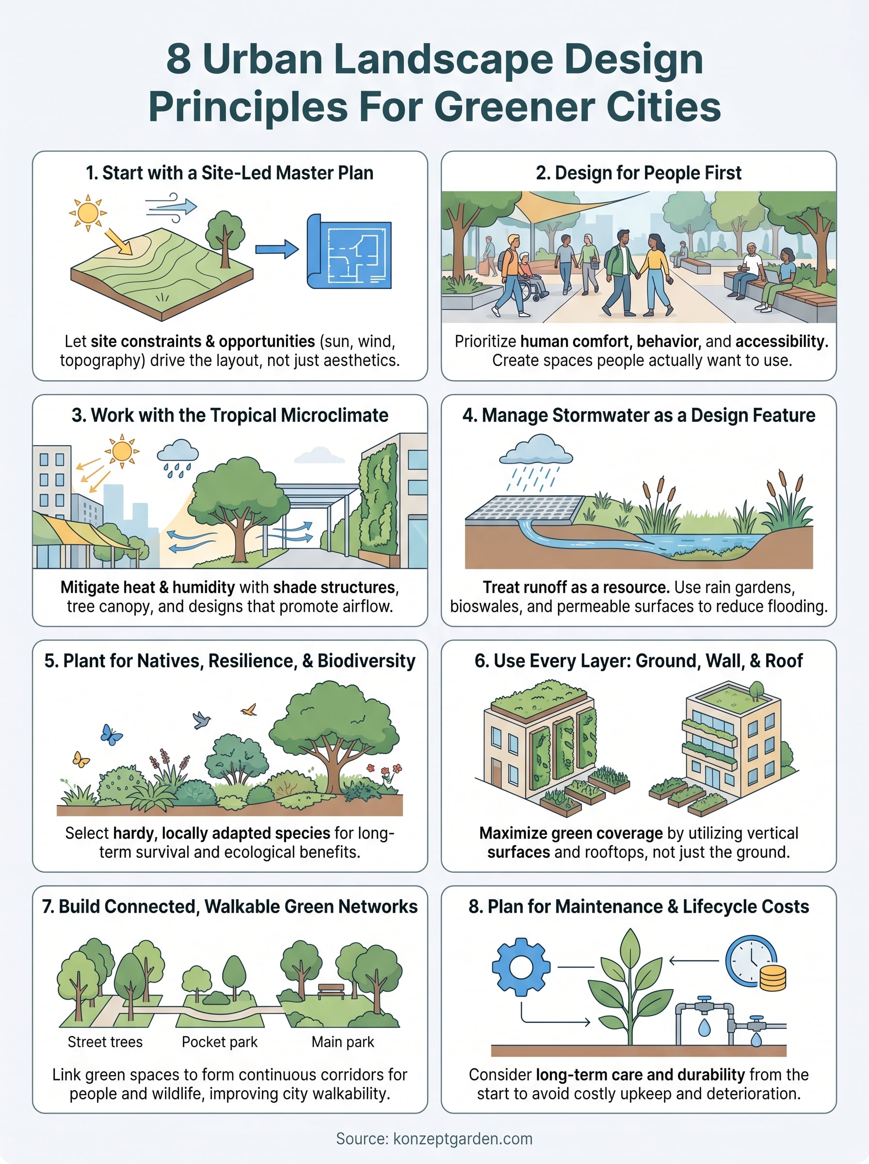 urban landscape design principles infographic