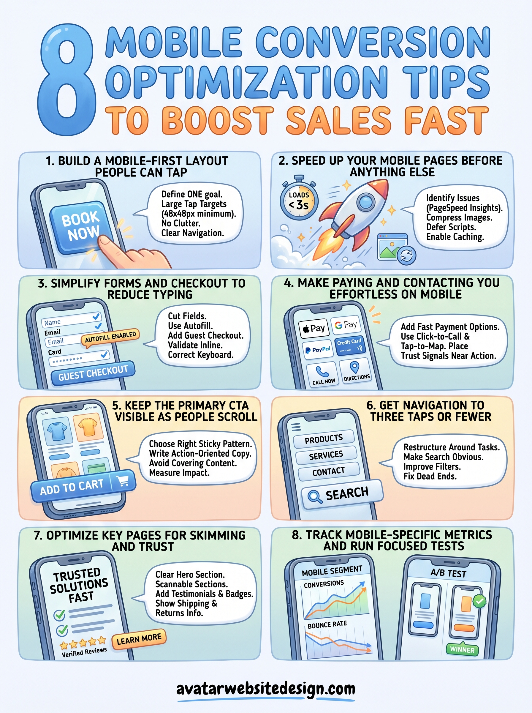 mobile conversion optimization infographic