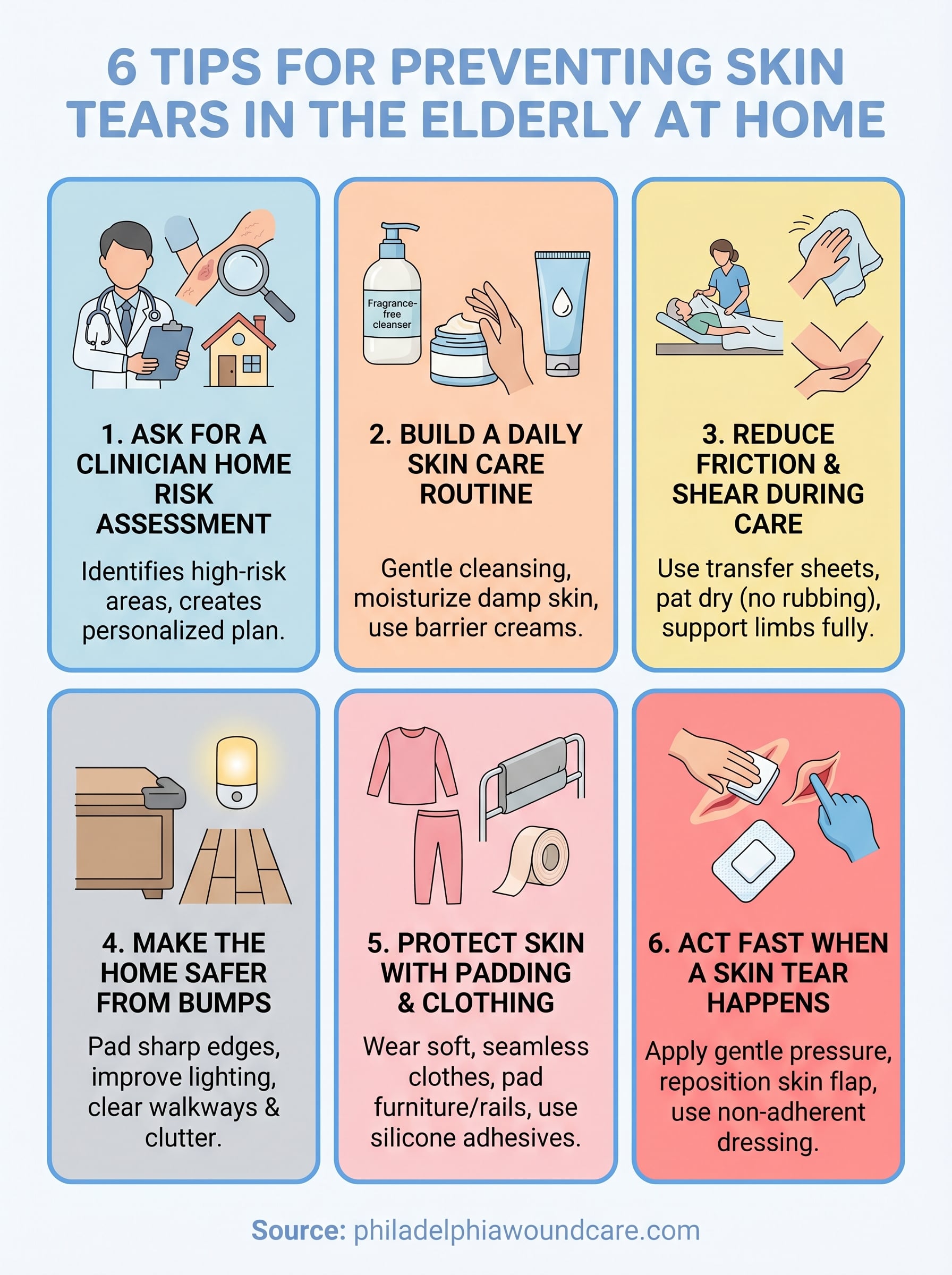 preventing skin tears in elderly infographic