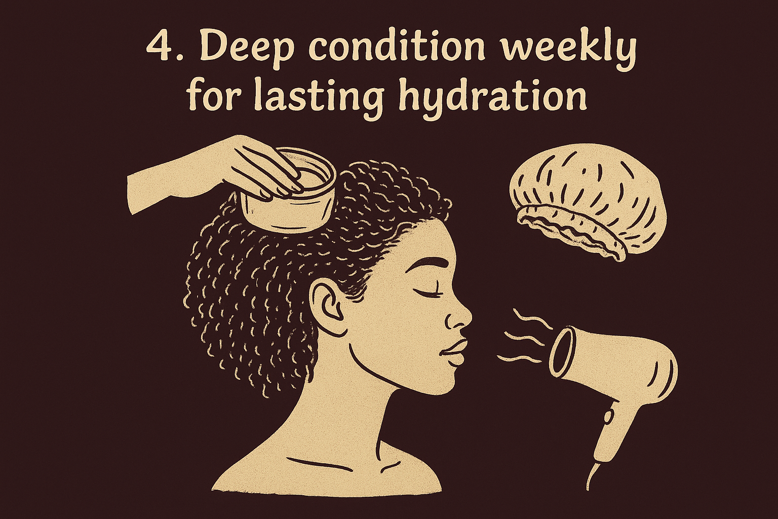 3. Deep condition weekly for lasting hydration