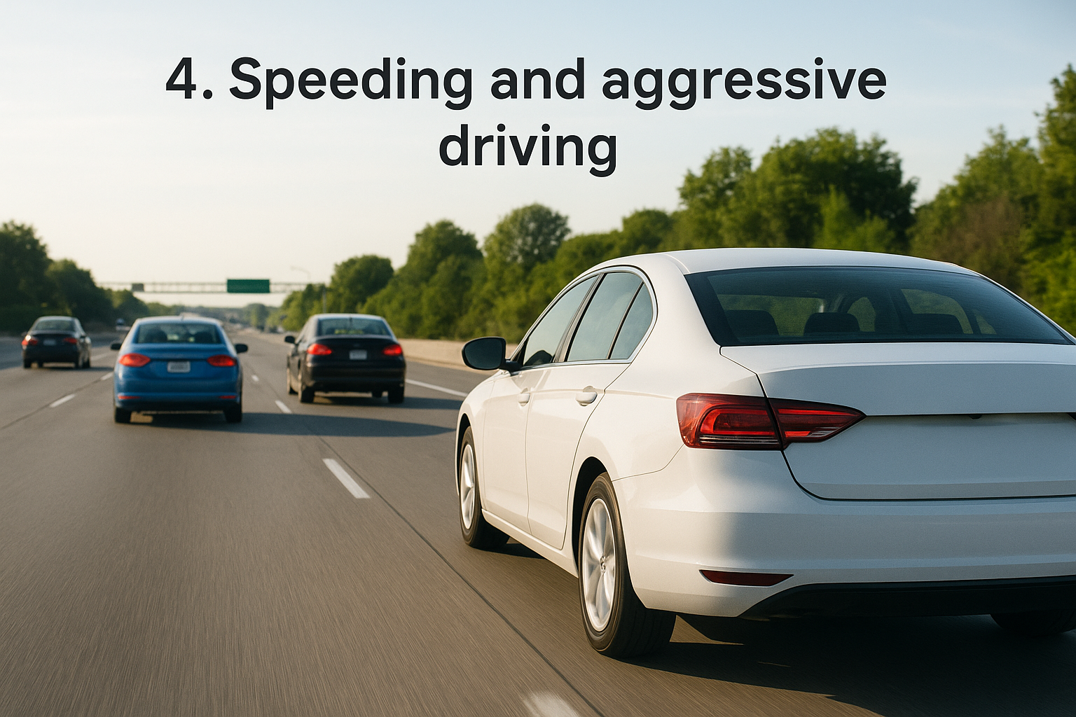 4. Speeding and aggressive driving