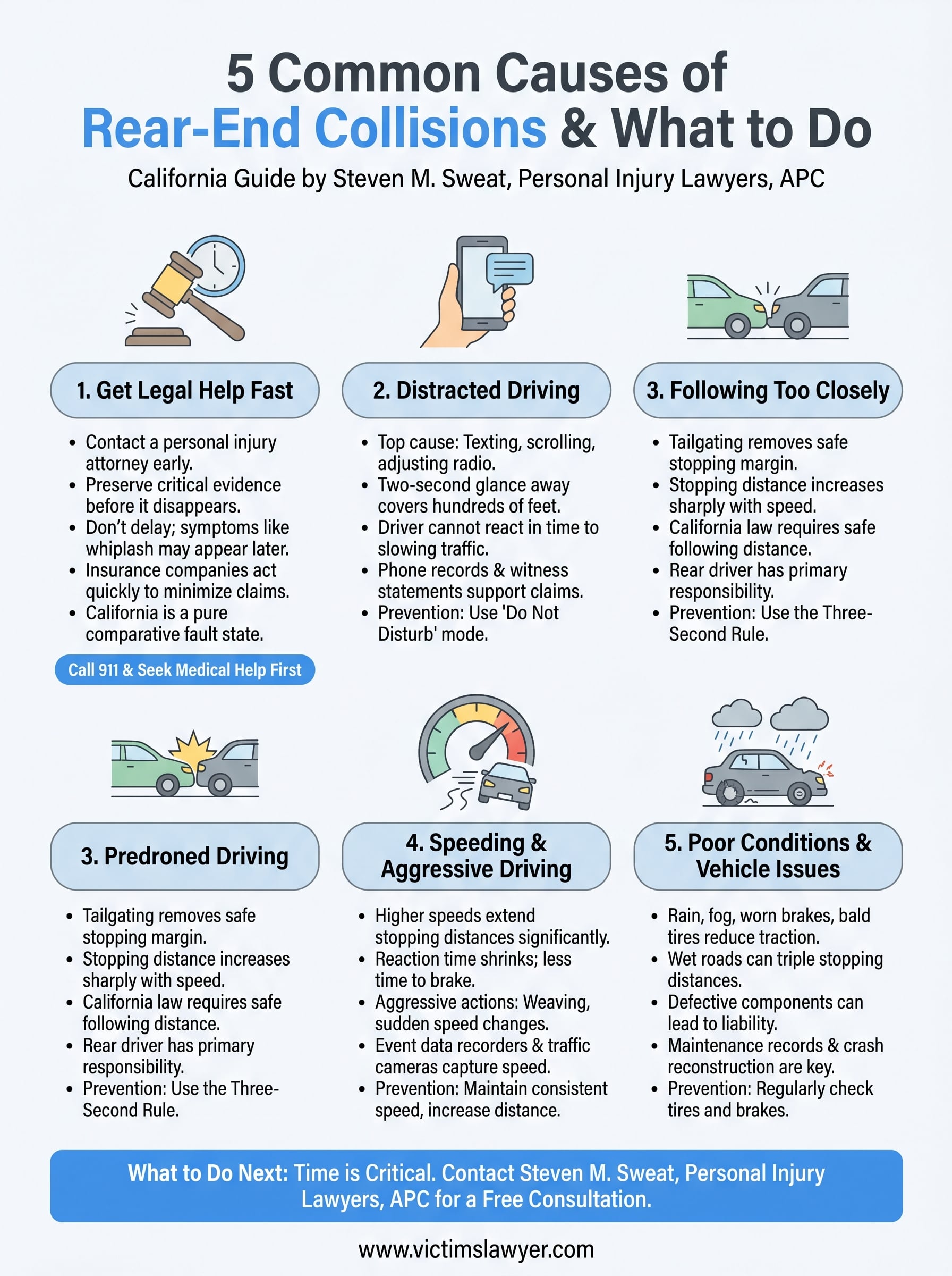 what causes rear end collisions infographic