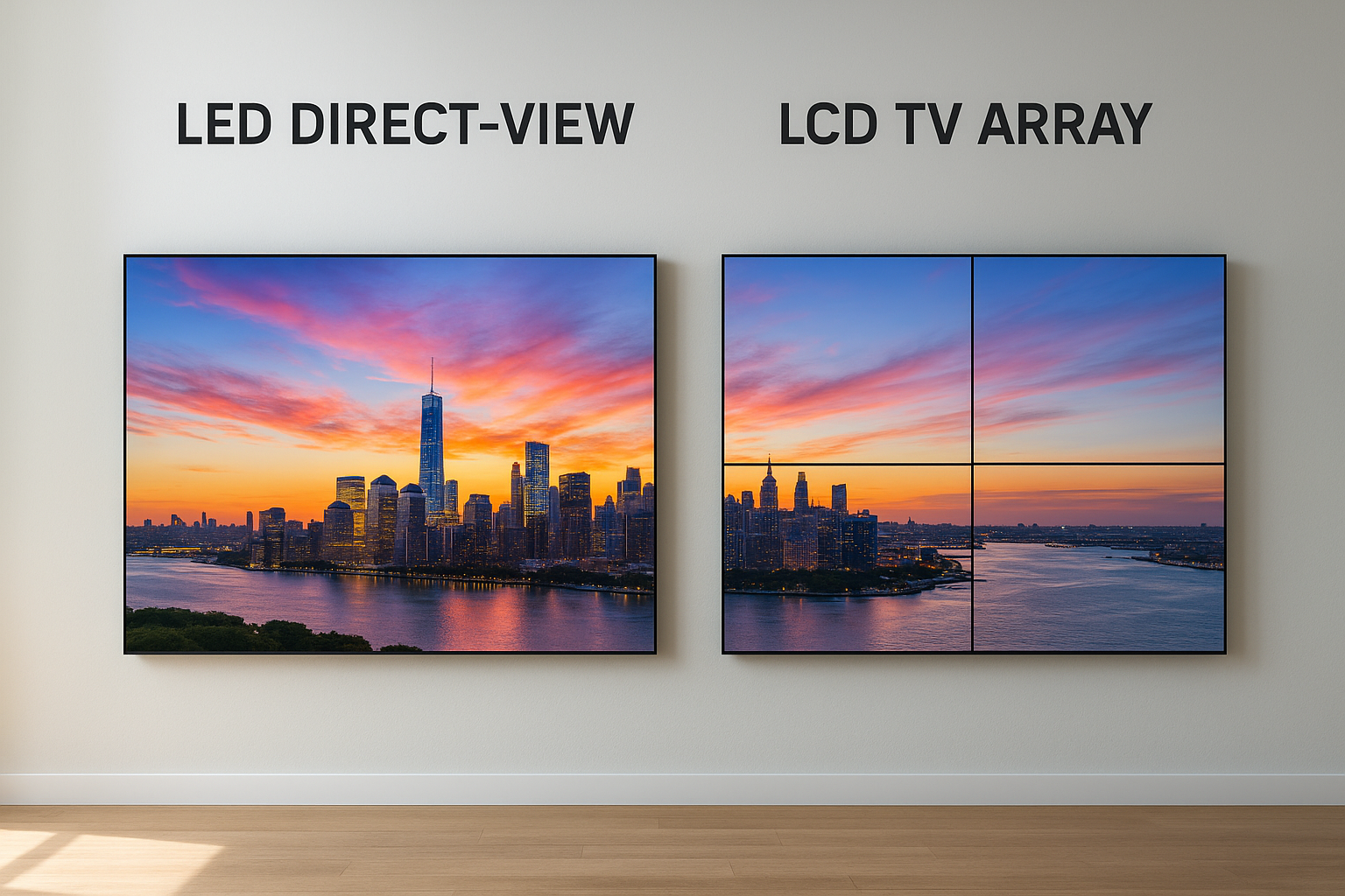 LED direct-view vs LCD TV arrays