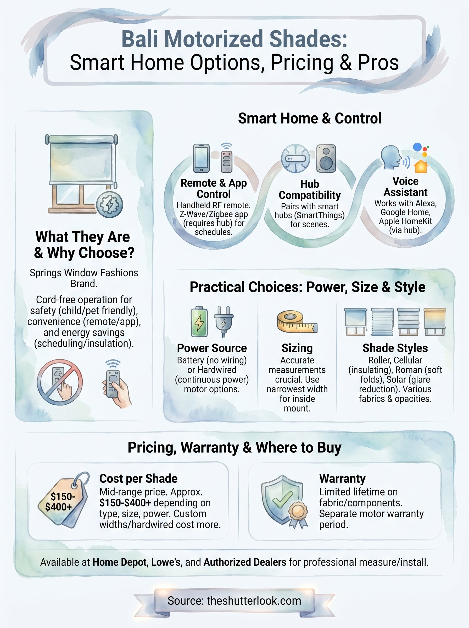 bali motorized shades infographic