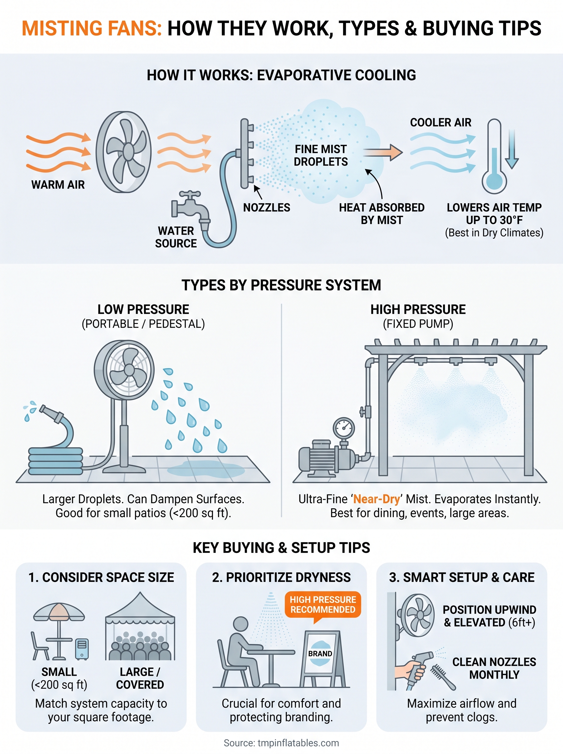 misting fan infographic