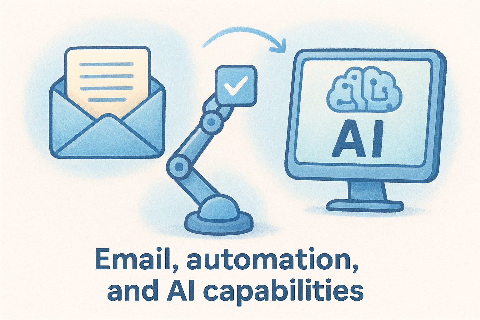 Email, automation, and AI capabilities