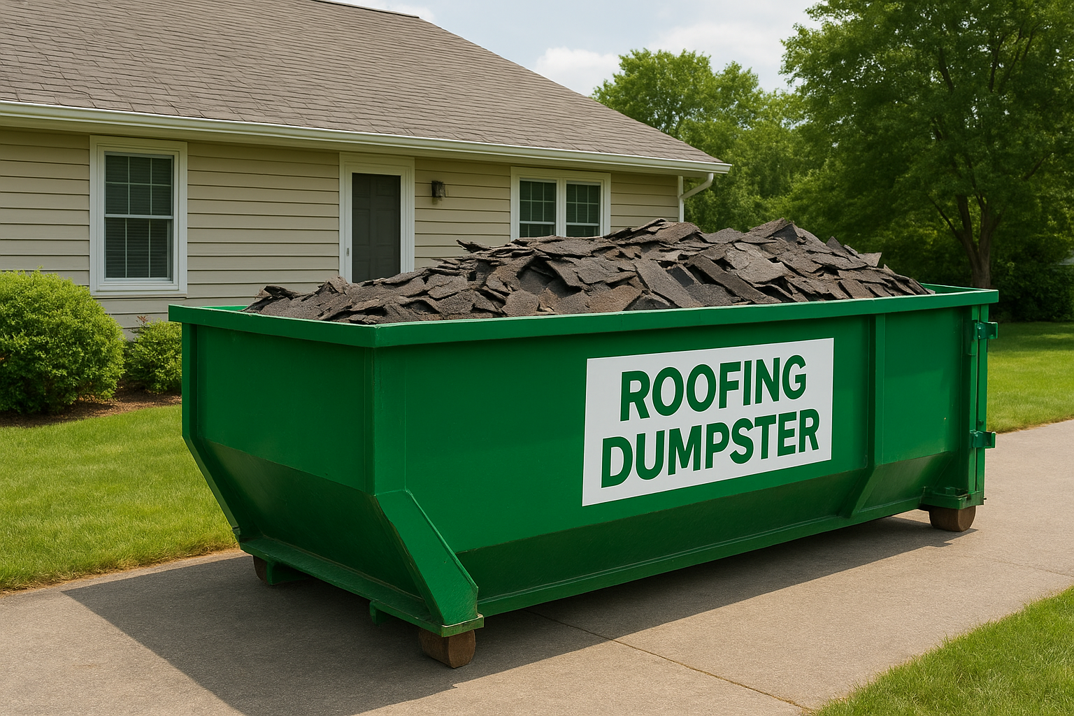 1. Rent a shingle dumpster with Dump Express