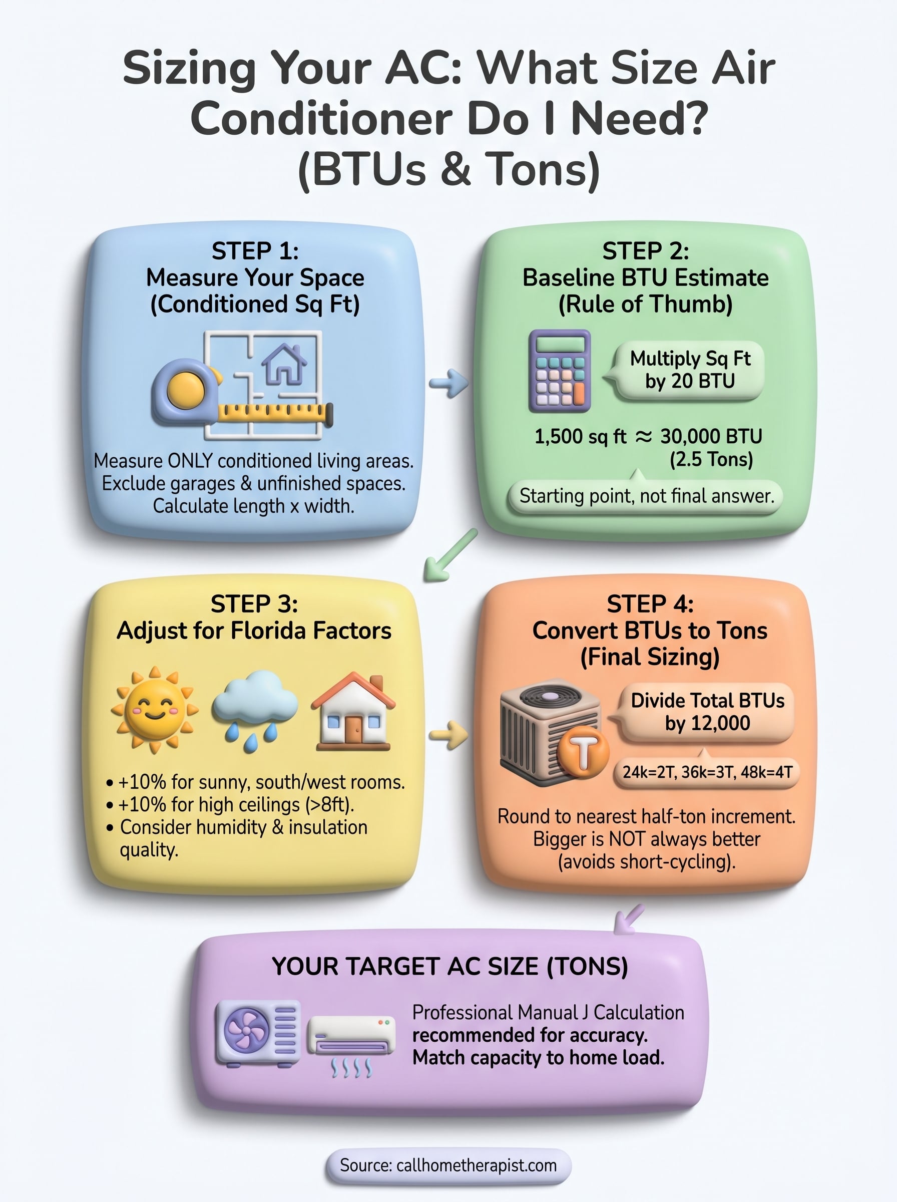 what size air conditioner do i need infographic