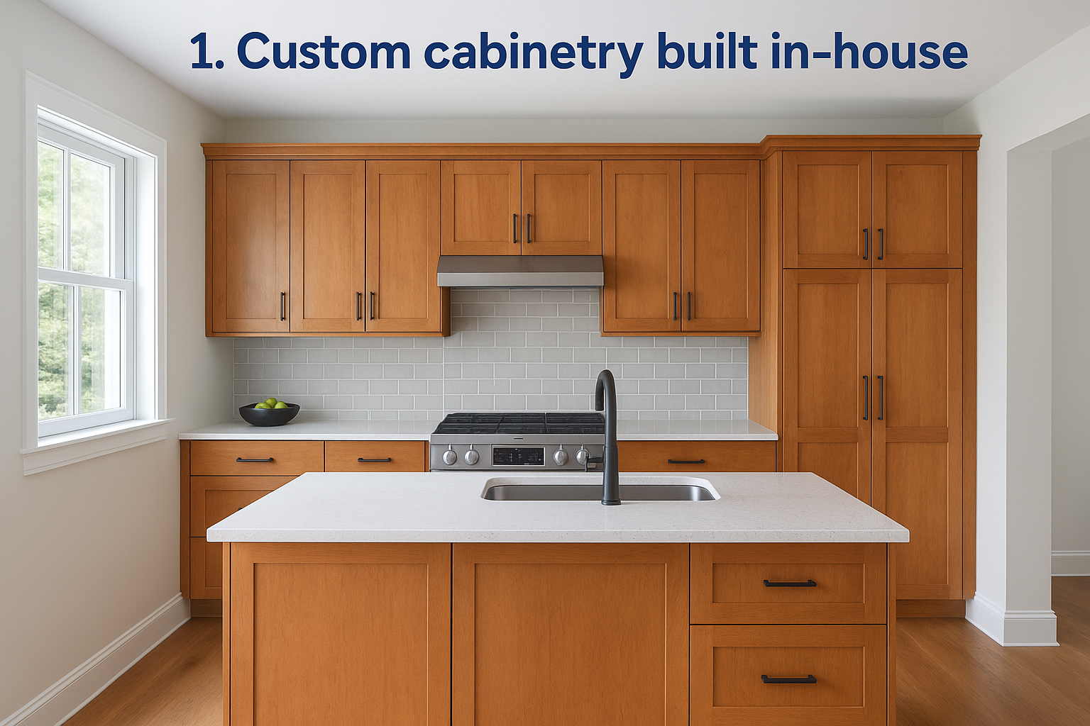 1. Custom cabinetry built in-house