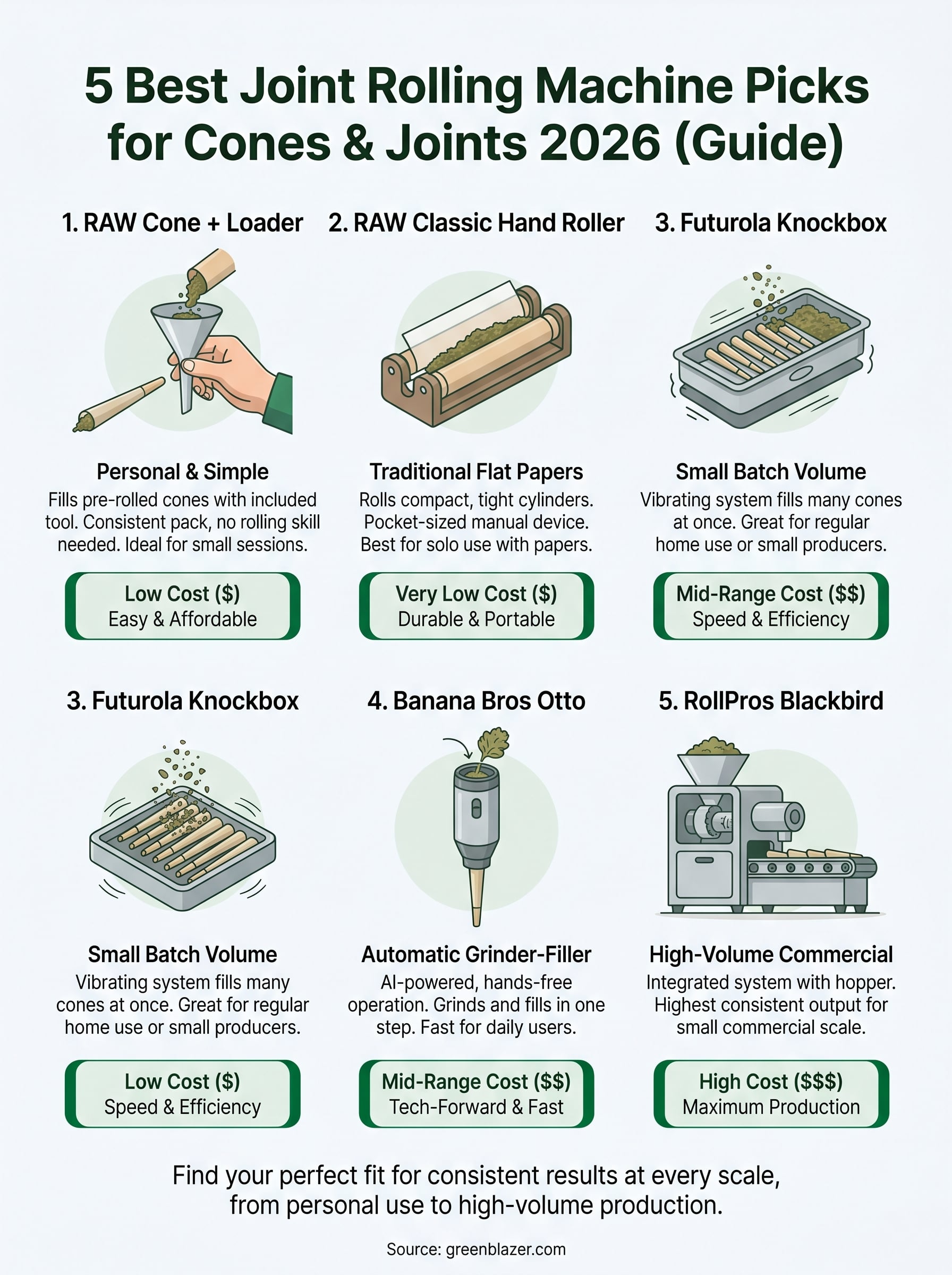 best joint rolling machine infographic