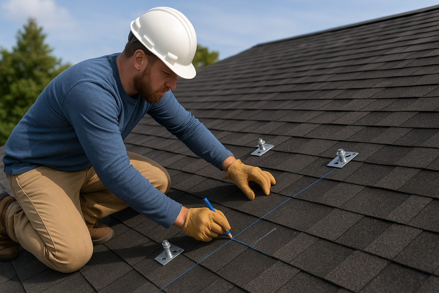 Mark and flash the penetration points