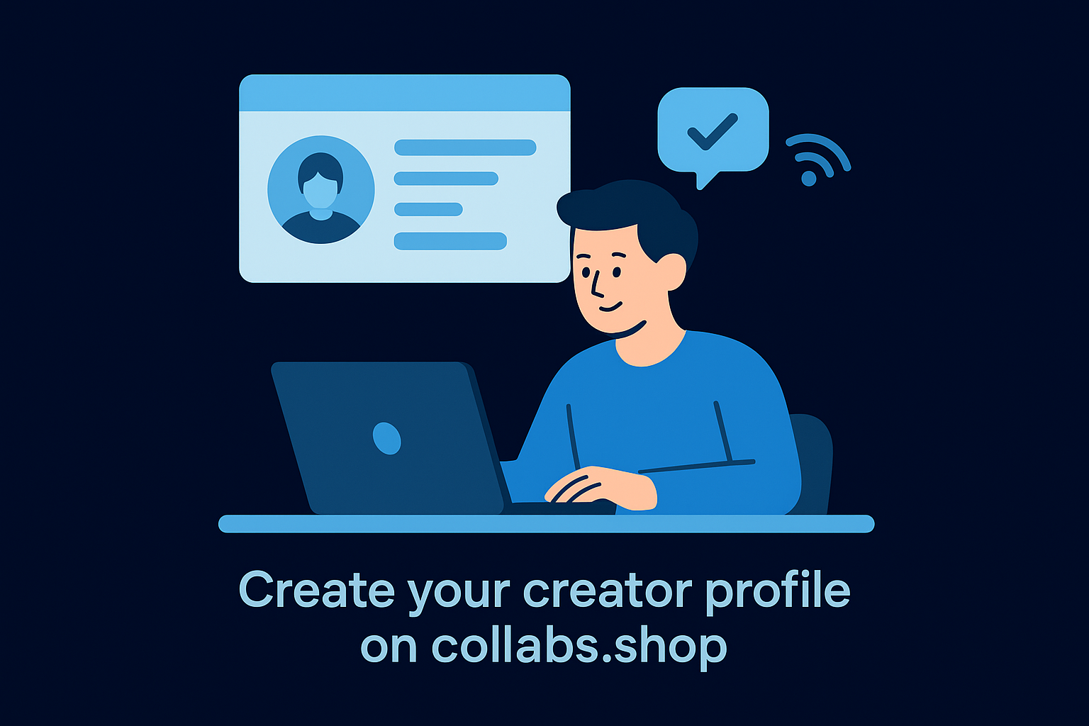 Create your creator profile on collabs.shop