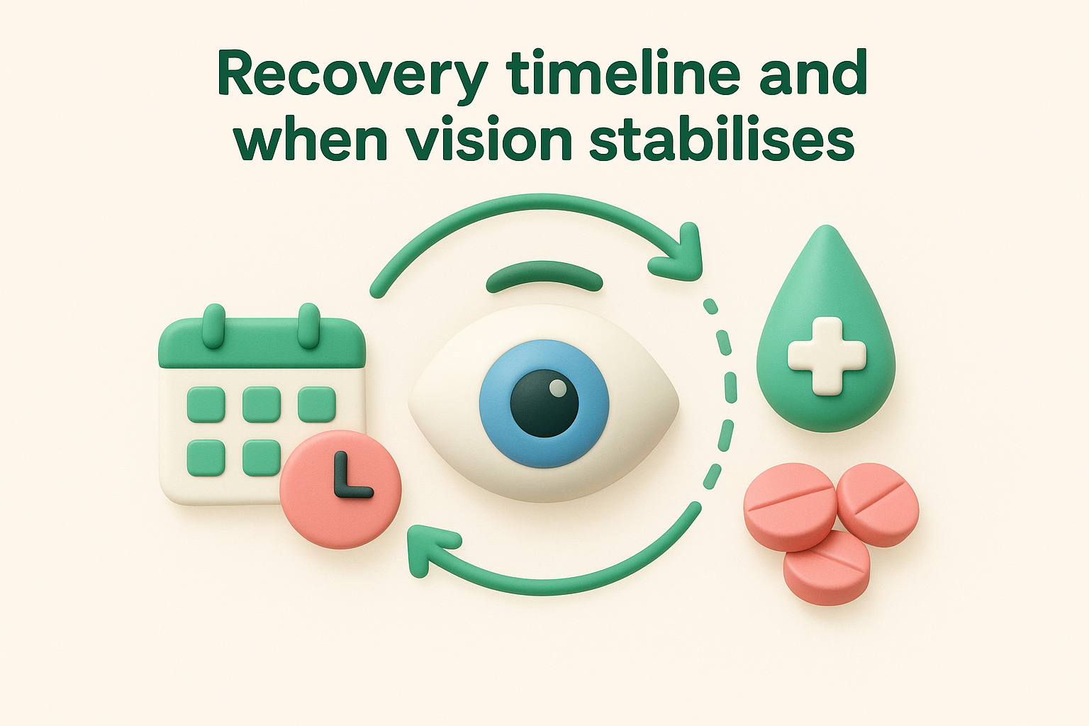 Recovery timeline and when vision stabilises