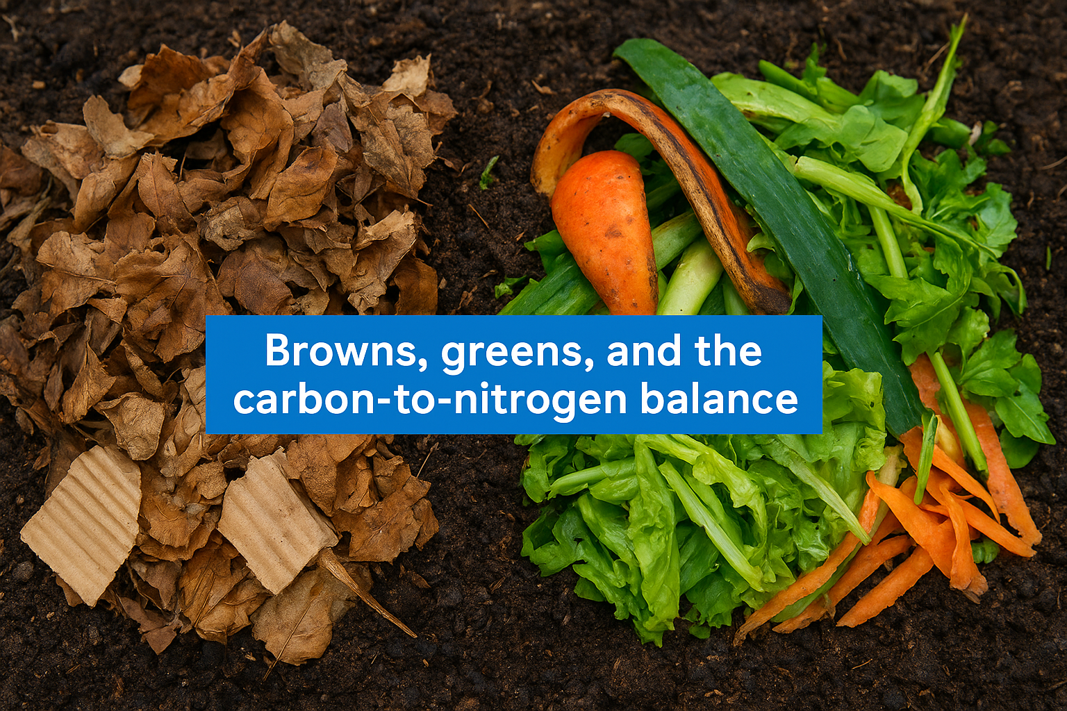 Browns, greens, and the carbon-to-nitrogen balance