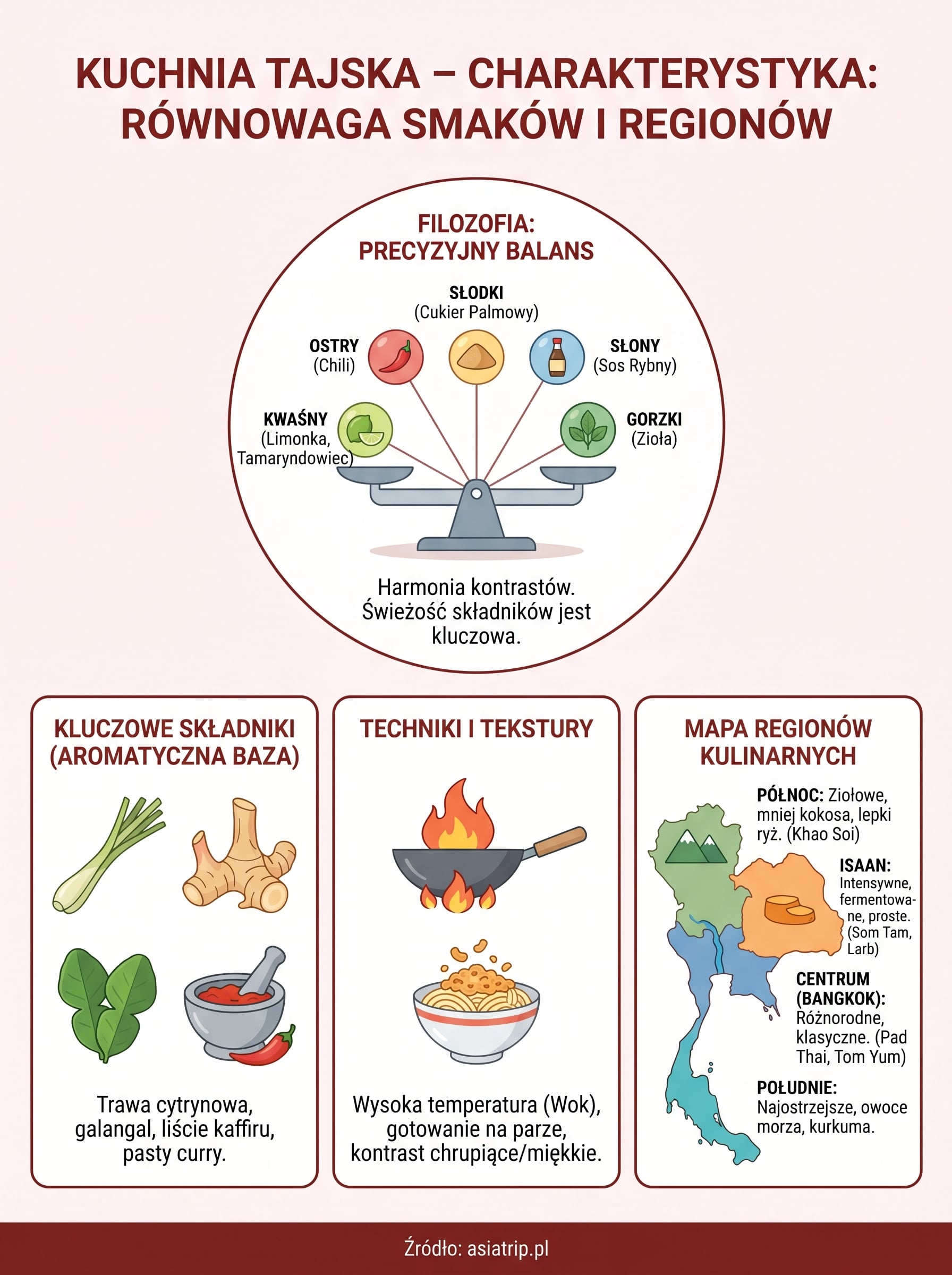 kuchnia tajska charakterystyka infographic
