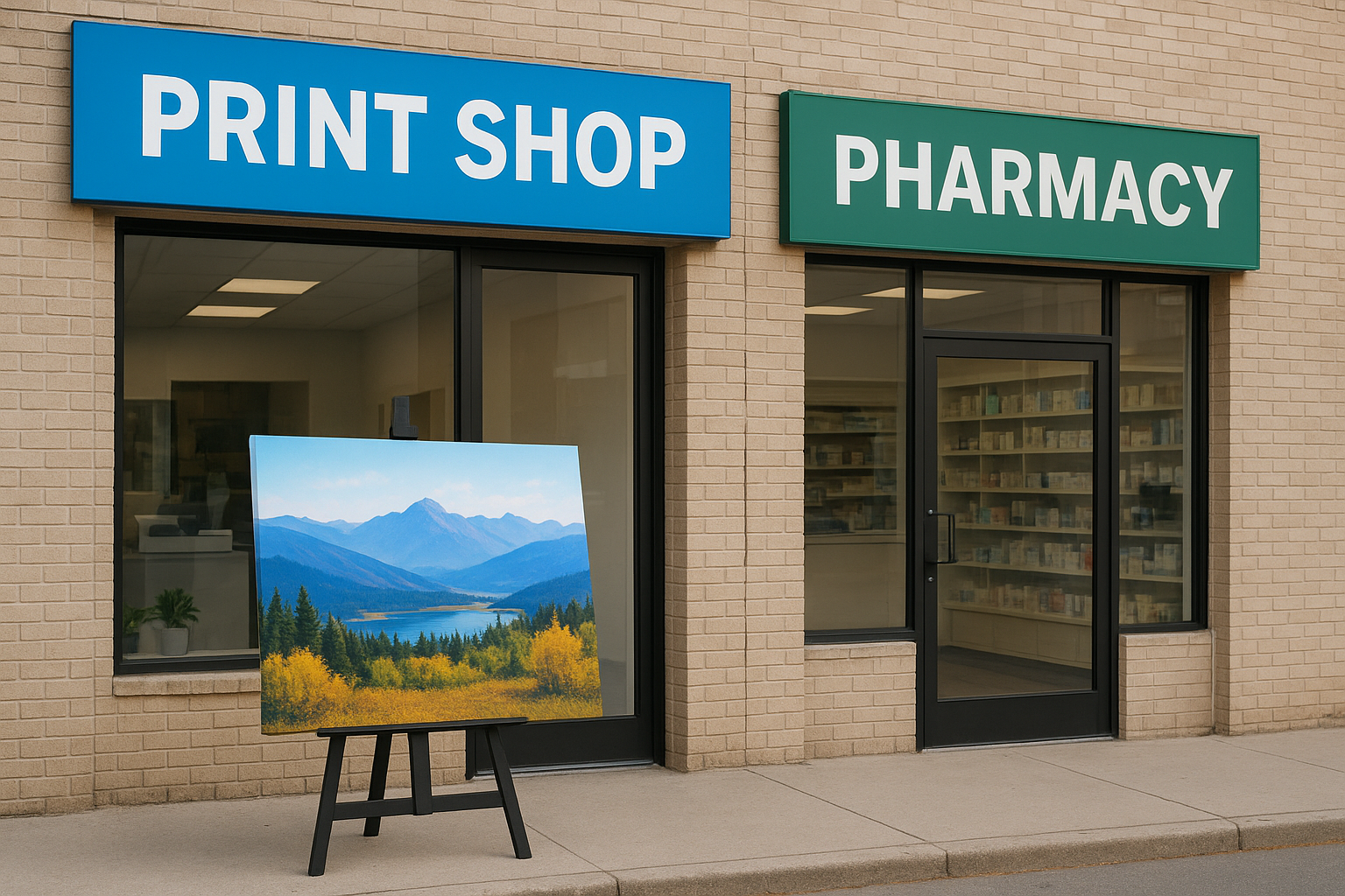 When a print shop beats a pharmacy