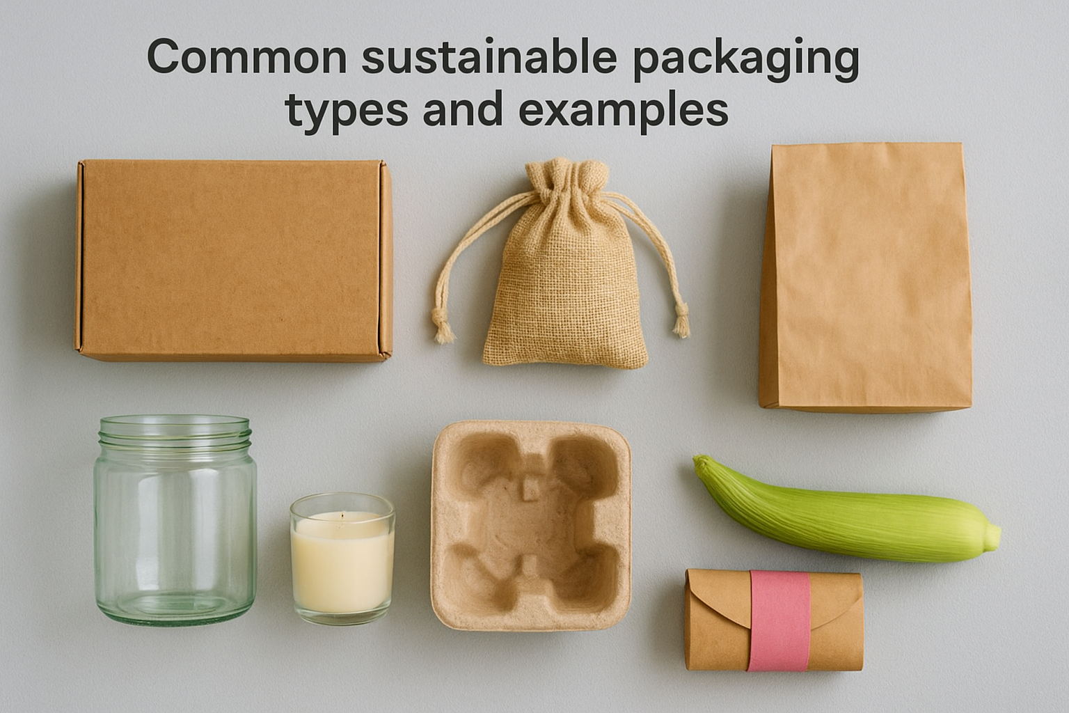 Common sustainable packaging types and examples