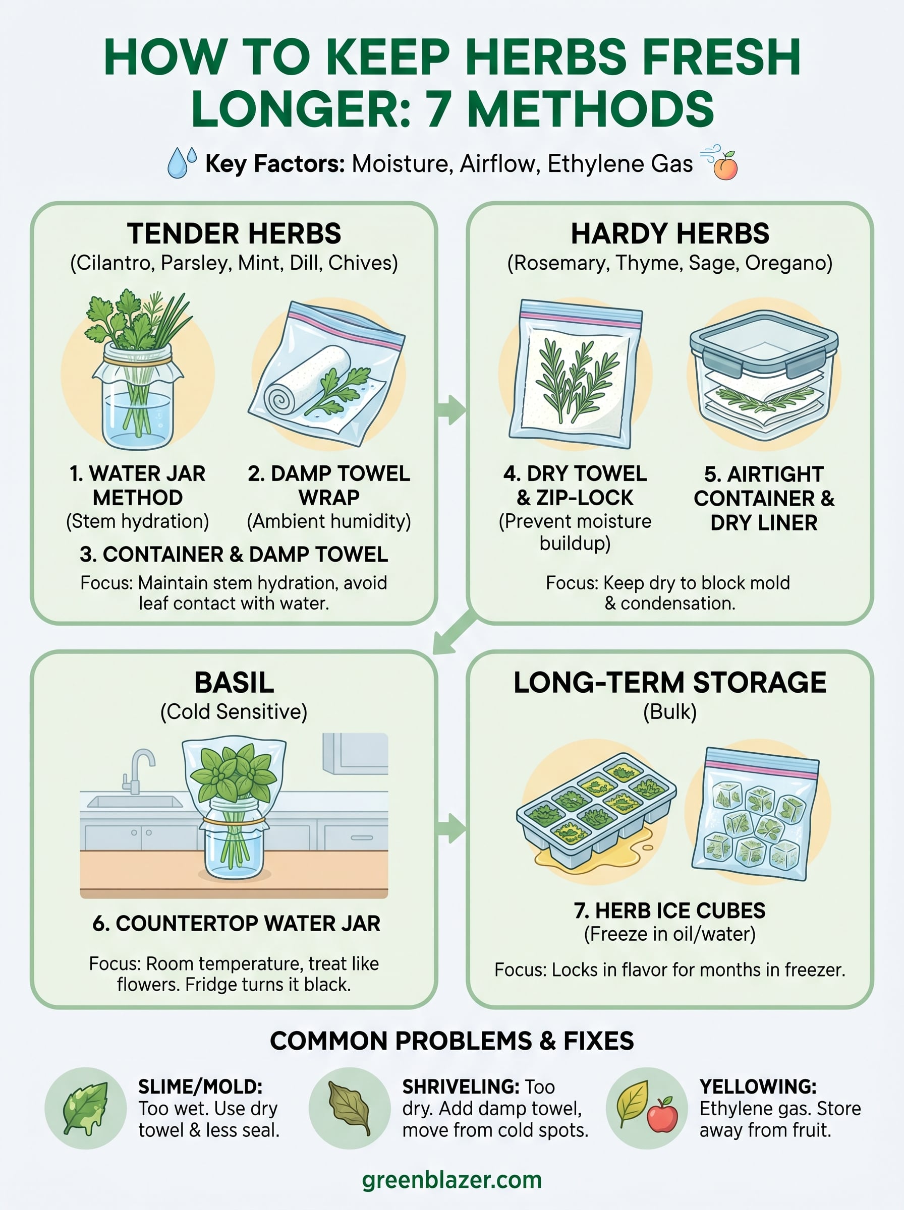 how to keep herbs fresh longer infographic